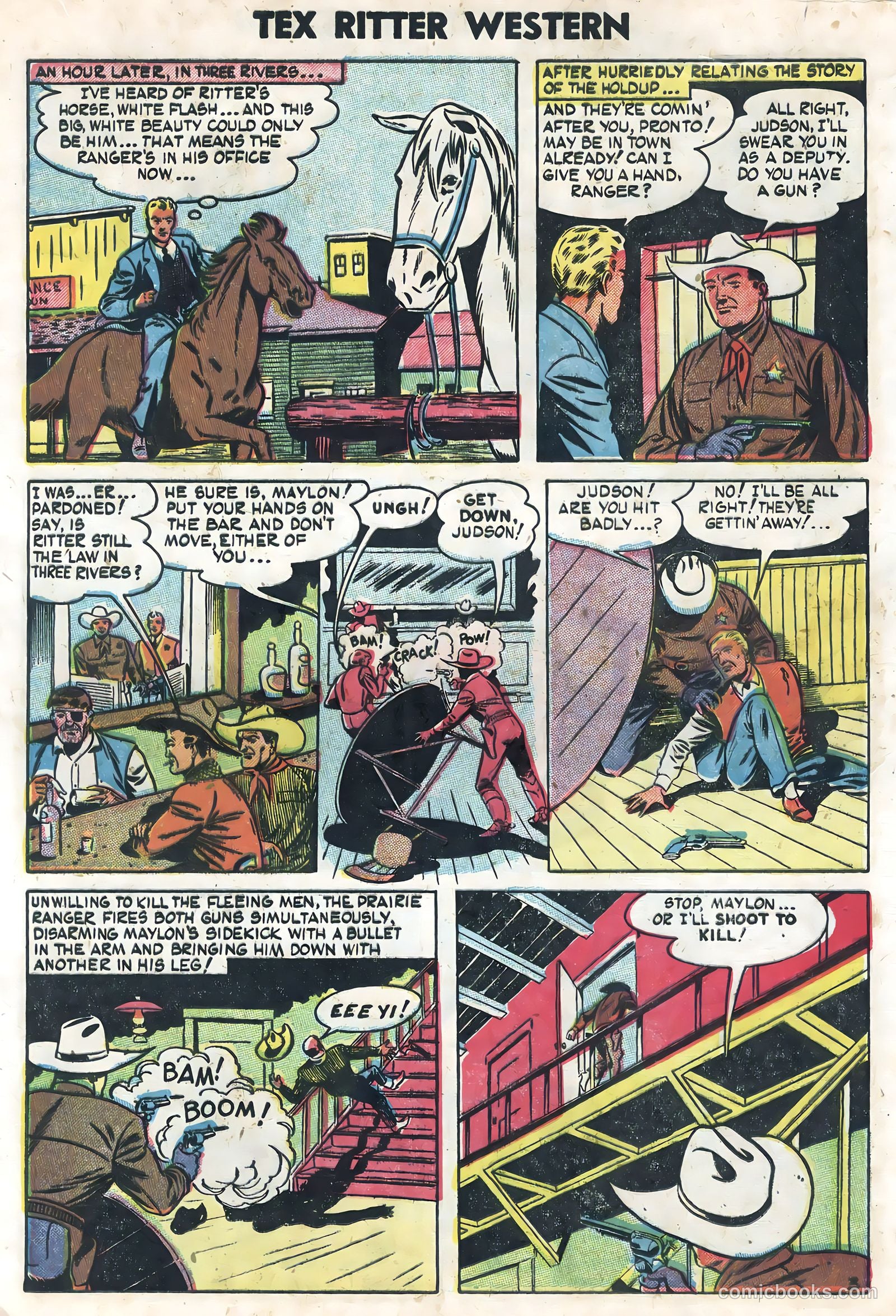 Tex Ritter Western #22 (1954) — page 17 of 36