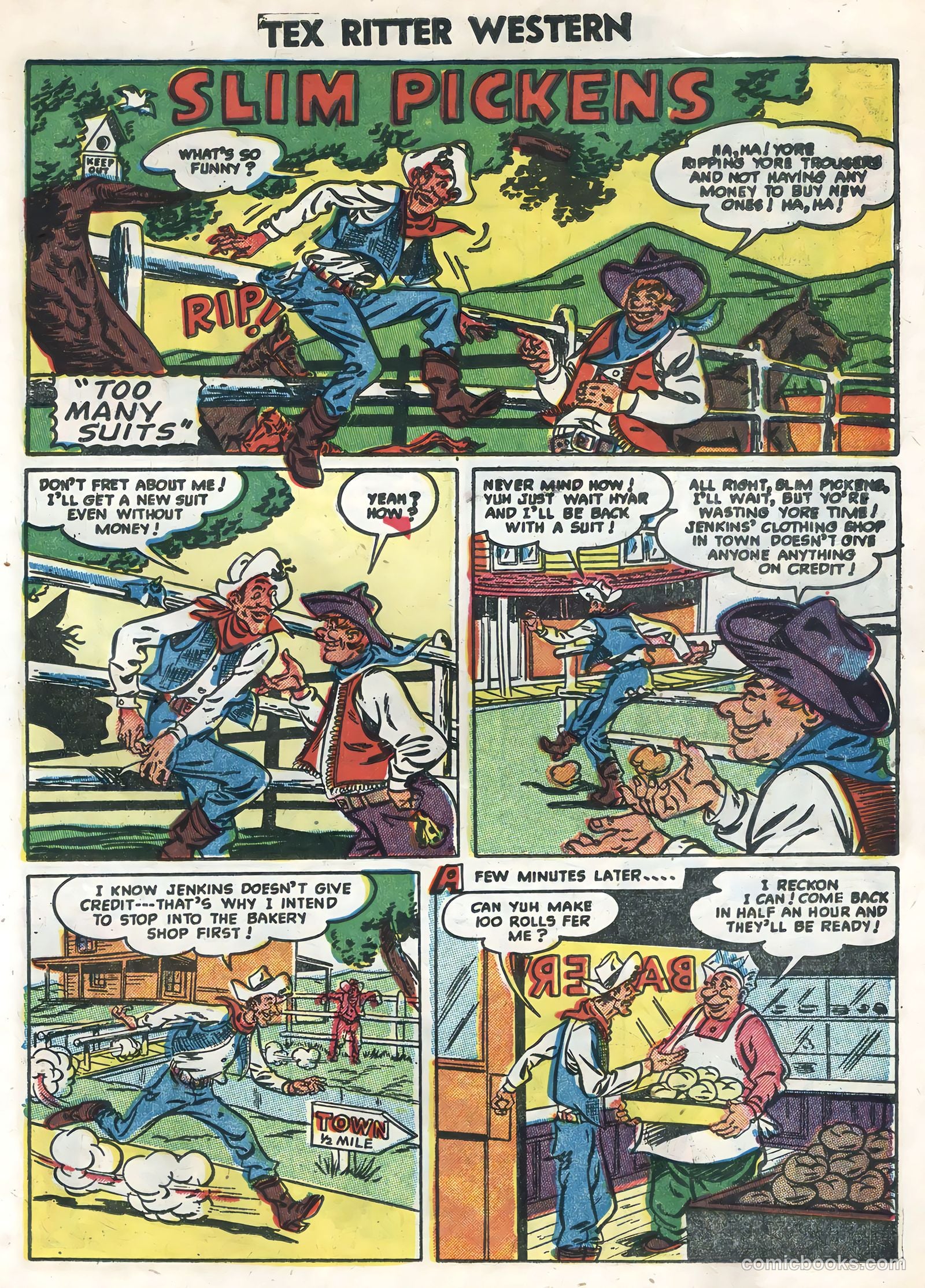 Tex Ritter Western #22 (1954) — page 23 of 36