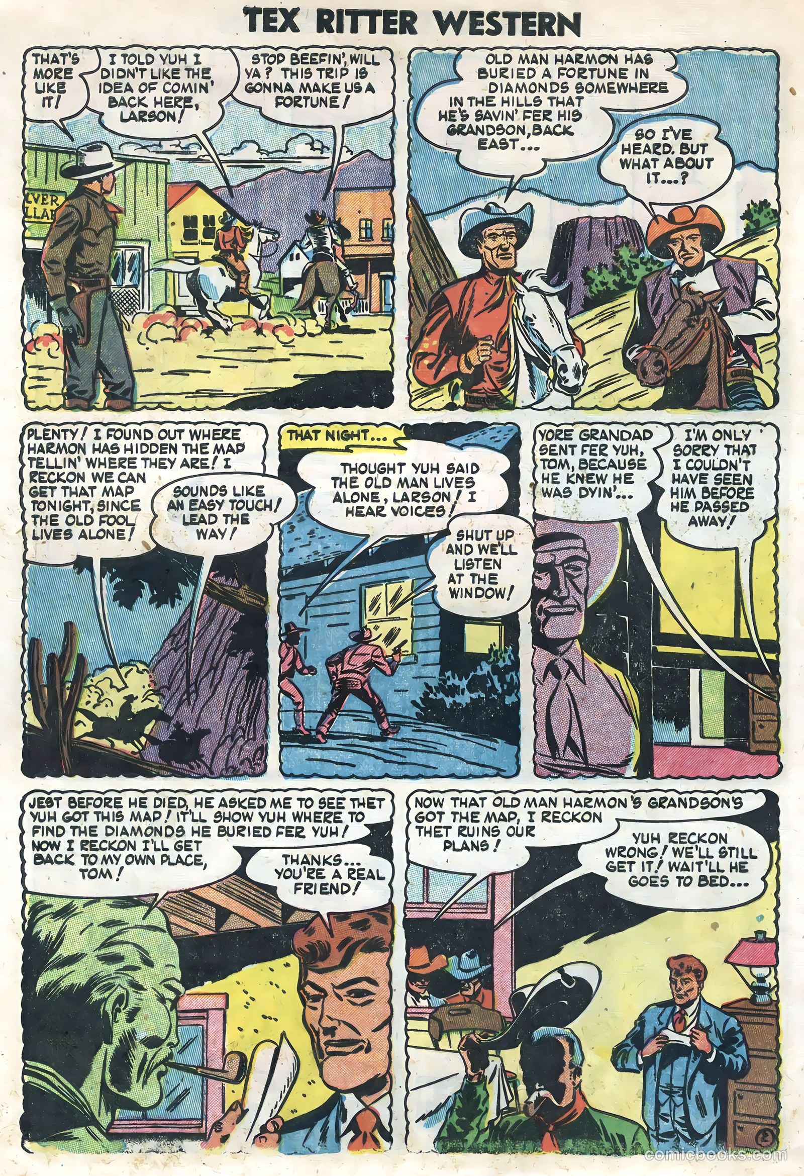Tex Ritter Western #22 (1954) — page 28 of 36