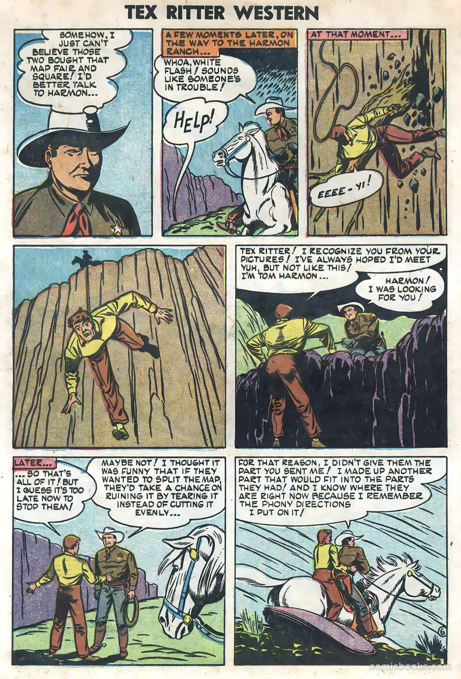 Tex Ritter Western #22 (1954) — page 32 of 36