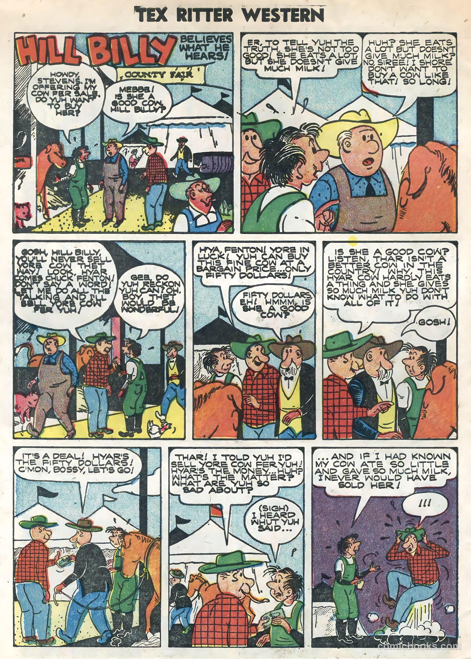 Tex Ritter Western #22 (1954) — page 34 of 36
