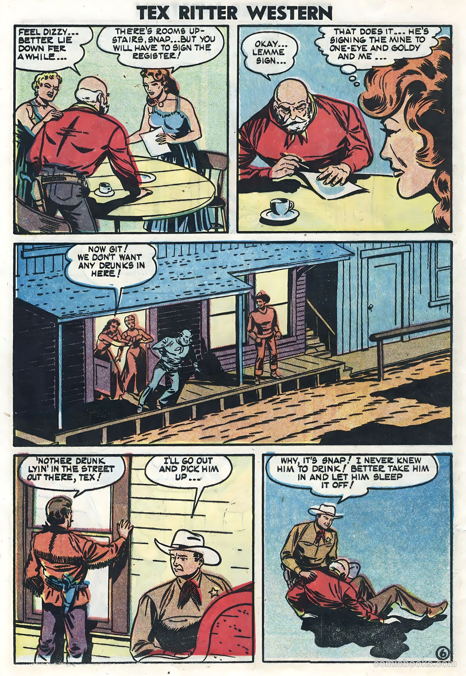 Tex Ritter Western #23 (1954) — page 8 of 36