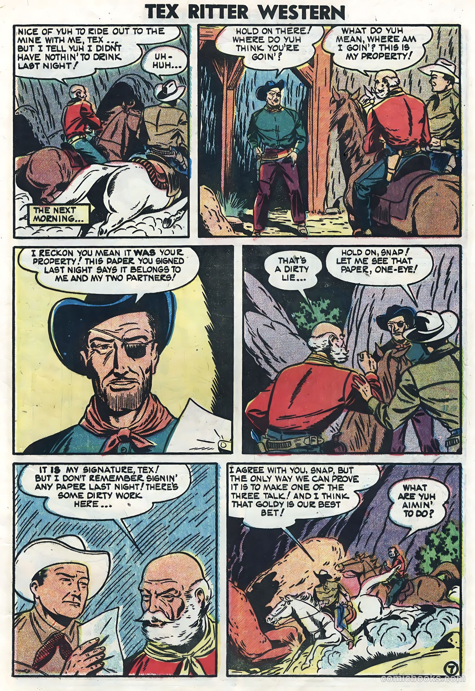 Tex Ritter Western #23 (1954) — page 9 of 36