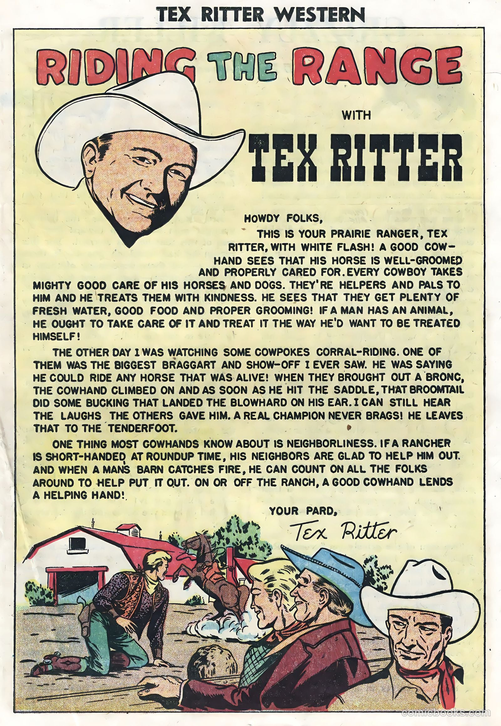 Tex Ritter Western #23 (1954) — page 17 of 36