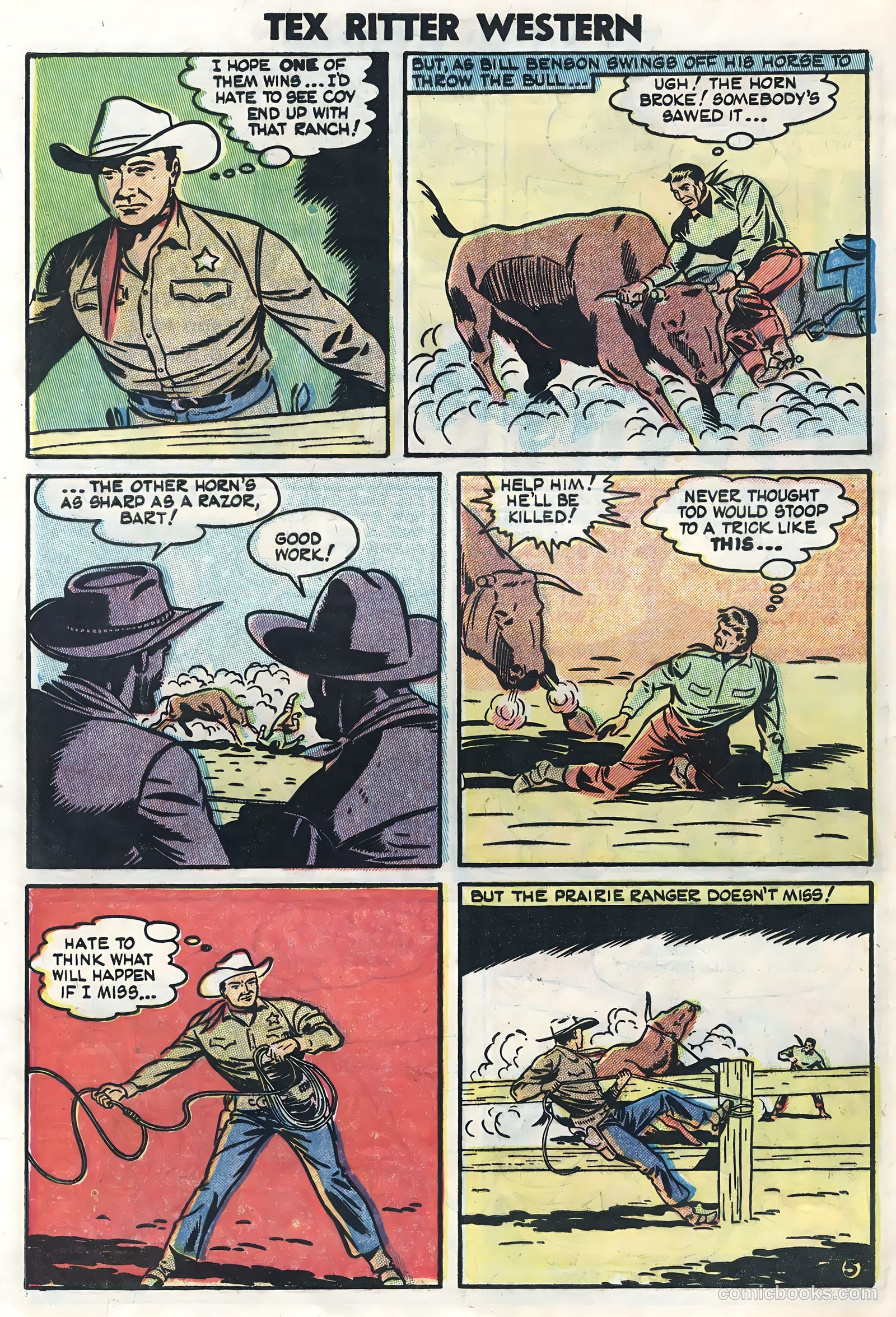Tex Ritter Western #23 (1954) — page 28 of 36