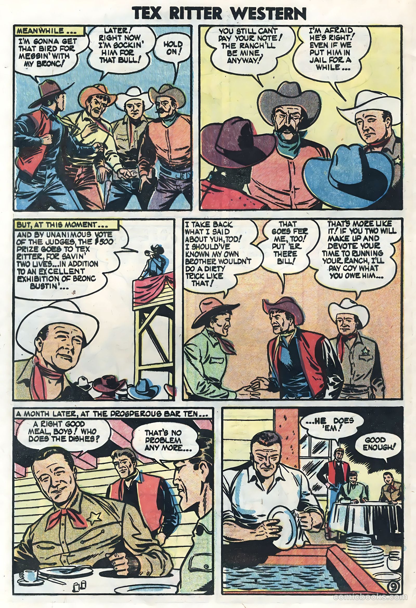Tex Ritter Western #23 (1954) — page 32 of 36