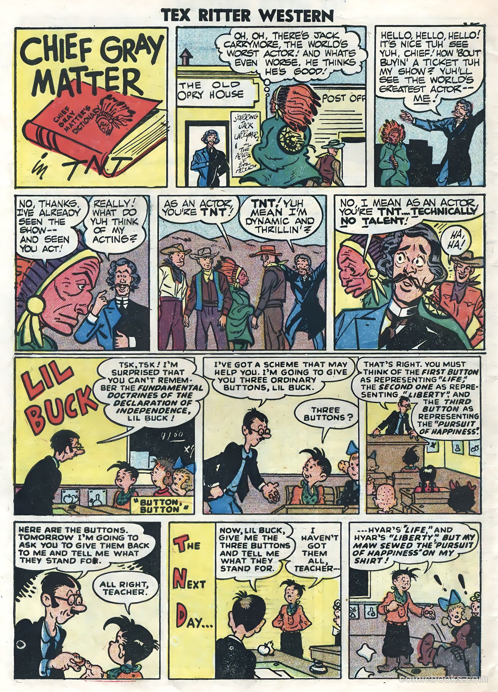 Tex Ritter Western #23 (1954) — page 34 of 36