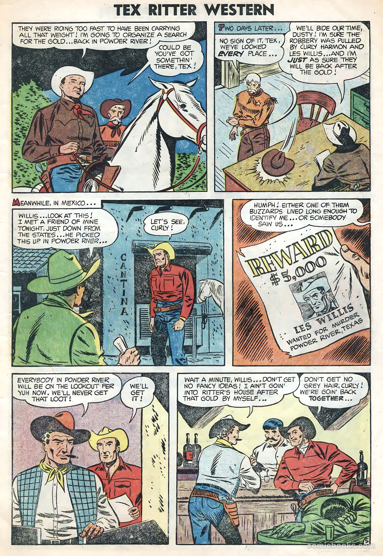 Tex Ritter Western #24 (1954) — page 7 of 36