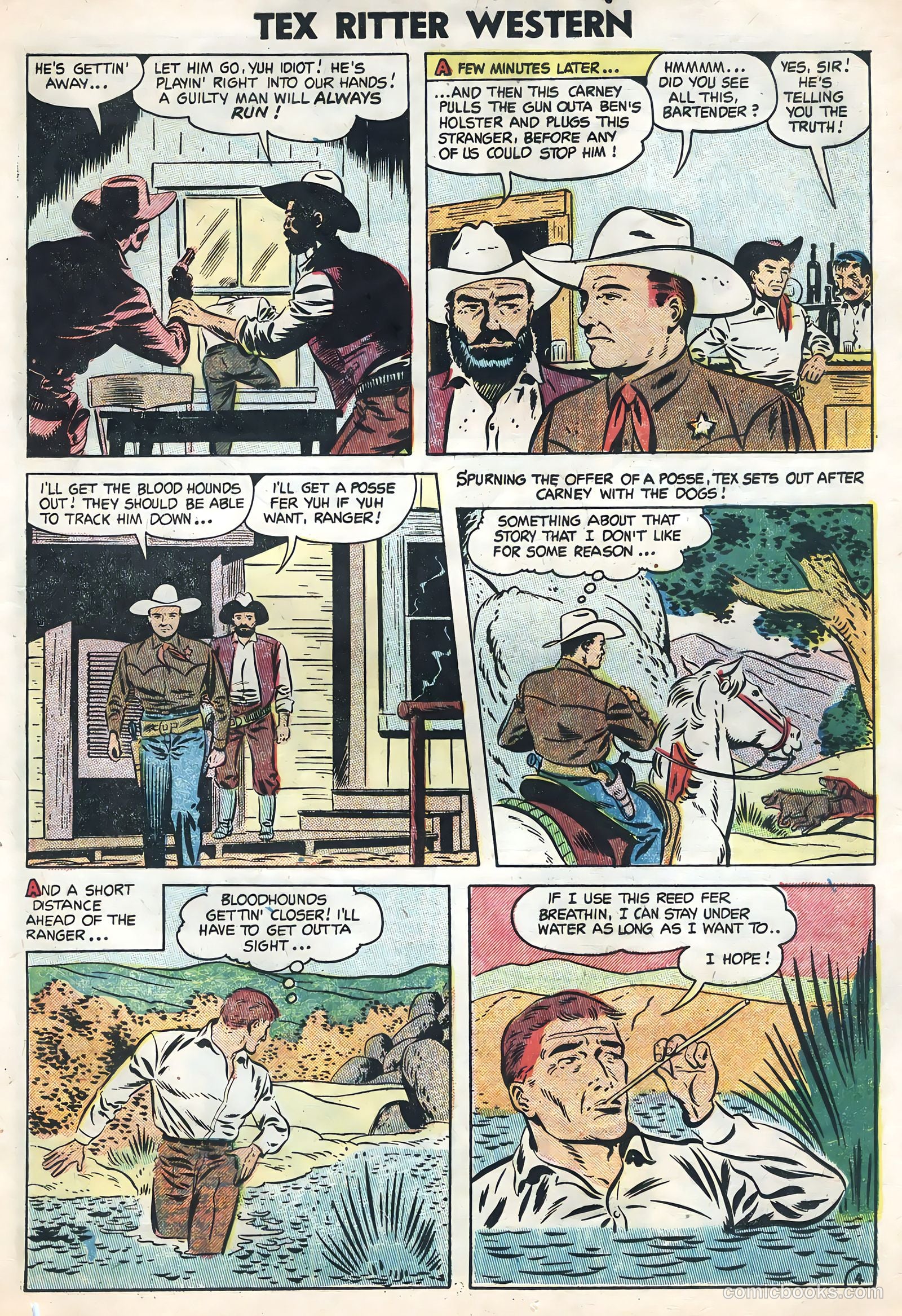 Tex Ritter Western #24 (1954) — page 25 of 36