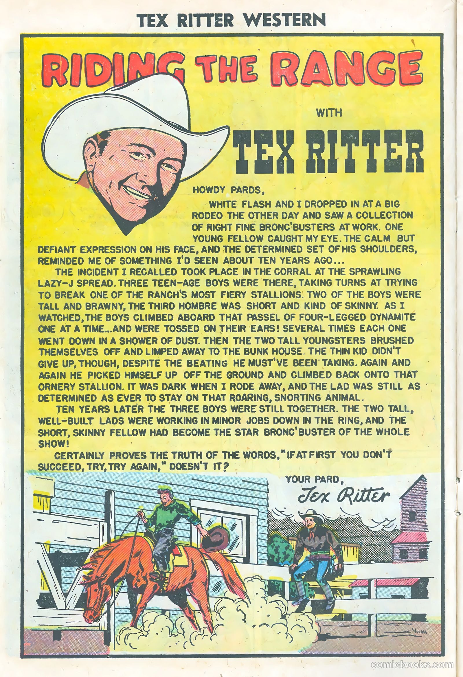 Tex Ritter Western #25 (1954) — page 14 of 36