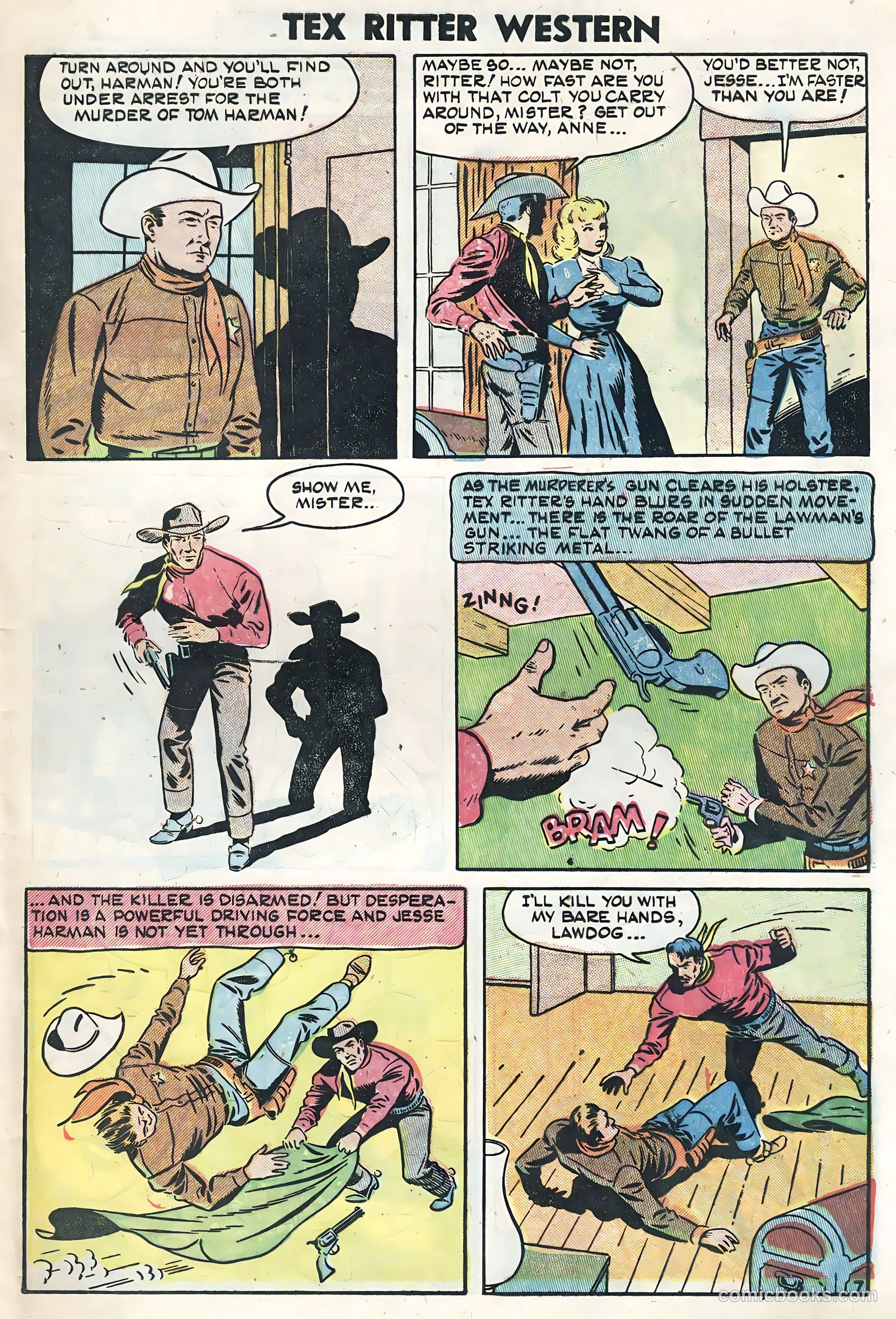 Tex Ritter Western #26 (1954) — page 9 of 36