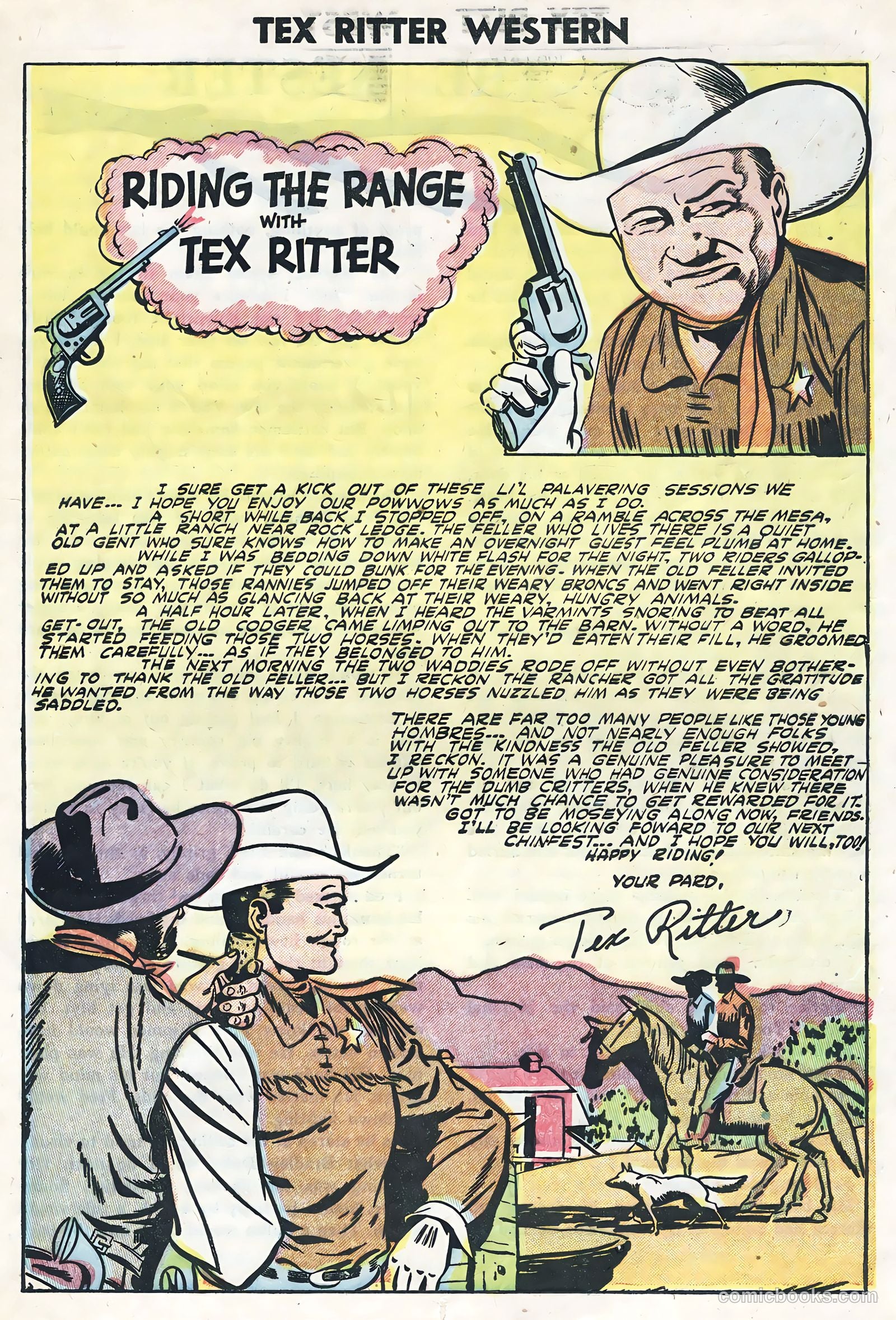 Tex Ritter Western #26 (1954) — page 13 of 36