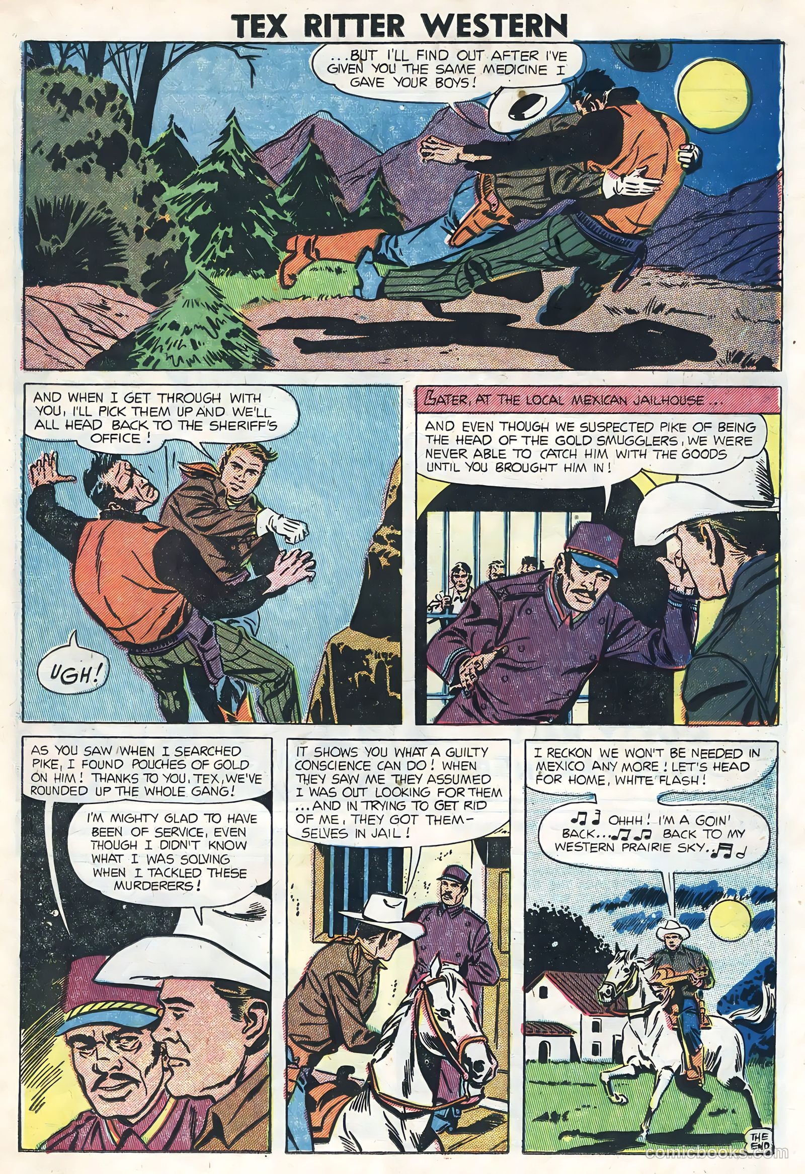 Tex Ritter Western #26 (1954) — page 23 of 36