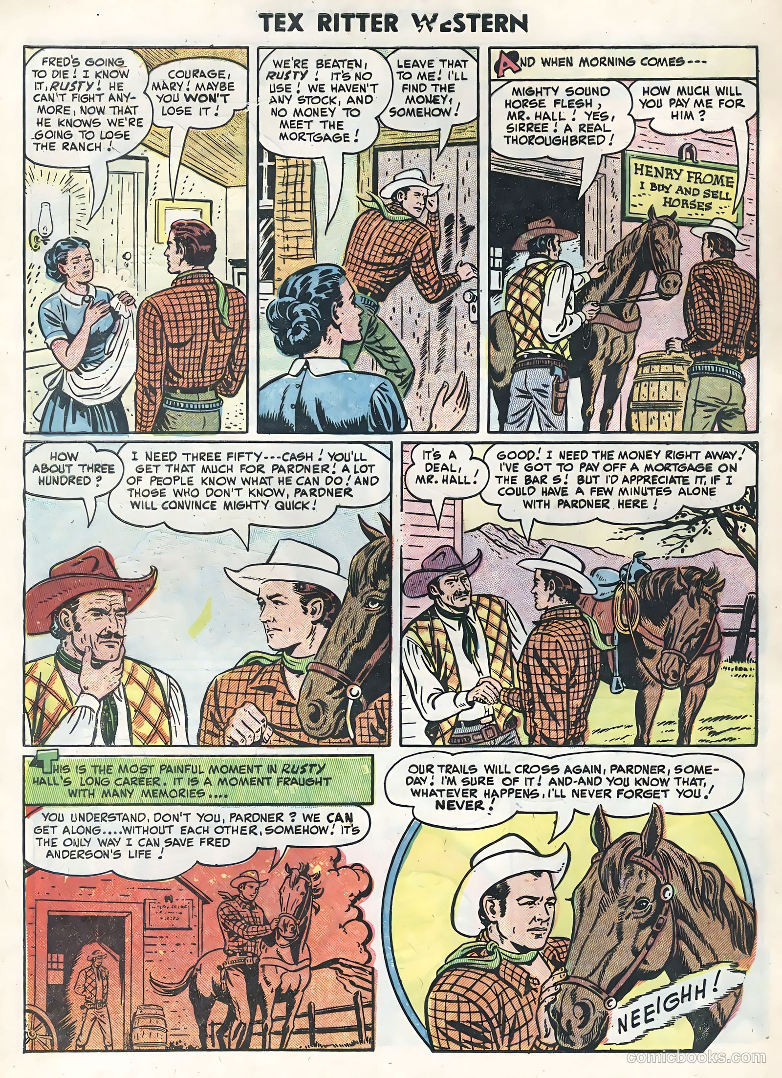 Tex Ritter Western #26 (1954) — page 28 of 36