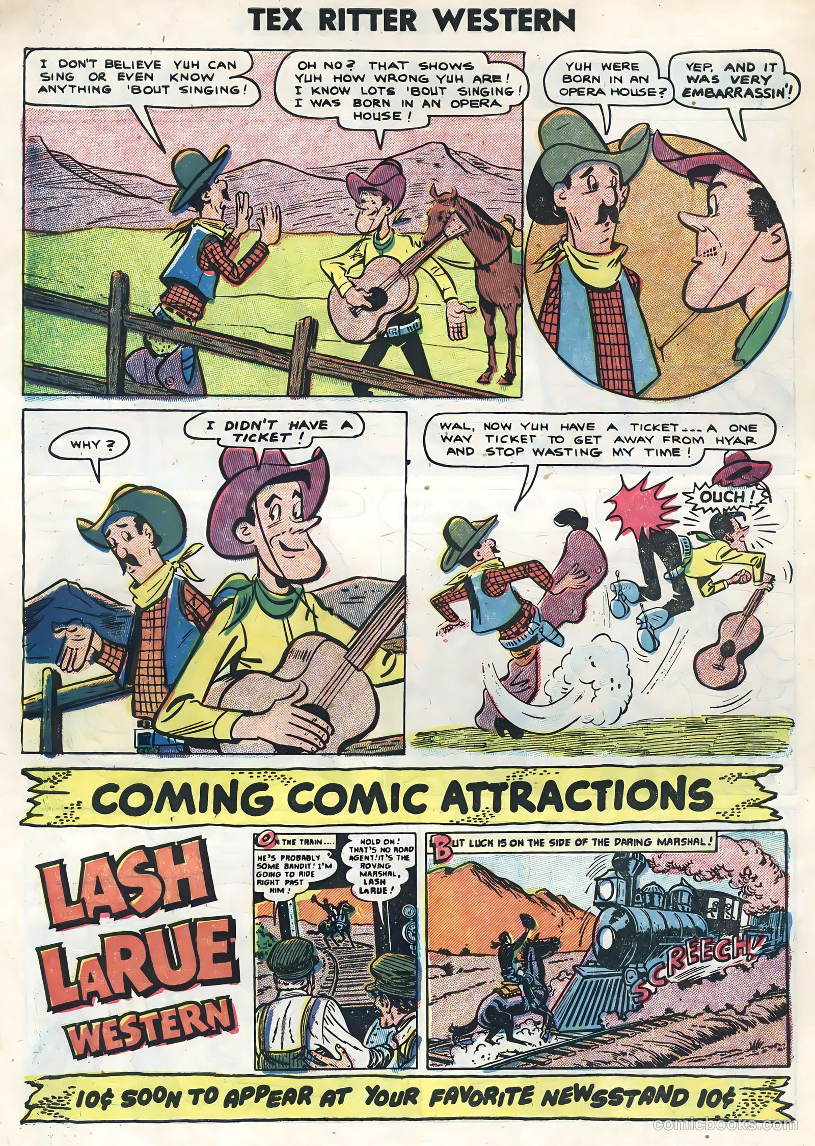 Tex Ritter Western #26 (1954) — page 34 of 36
