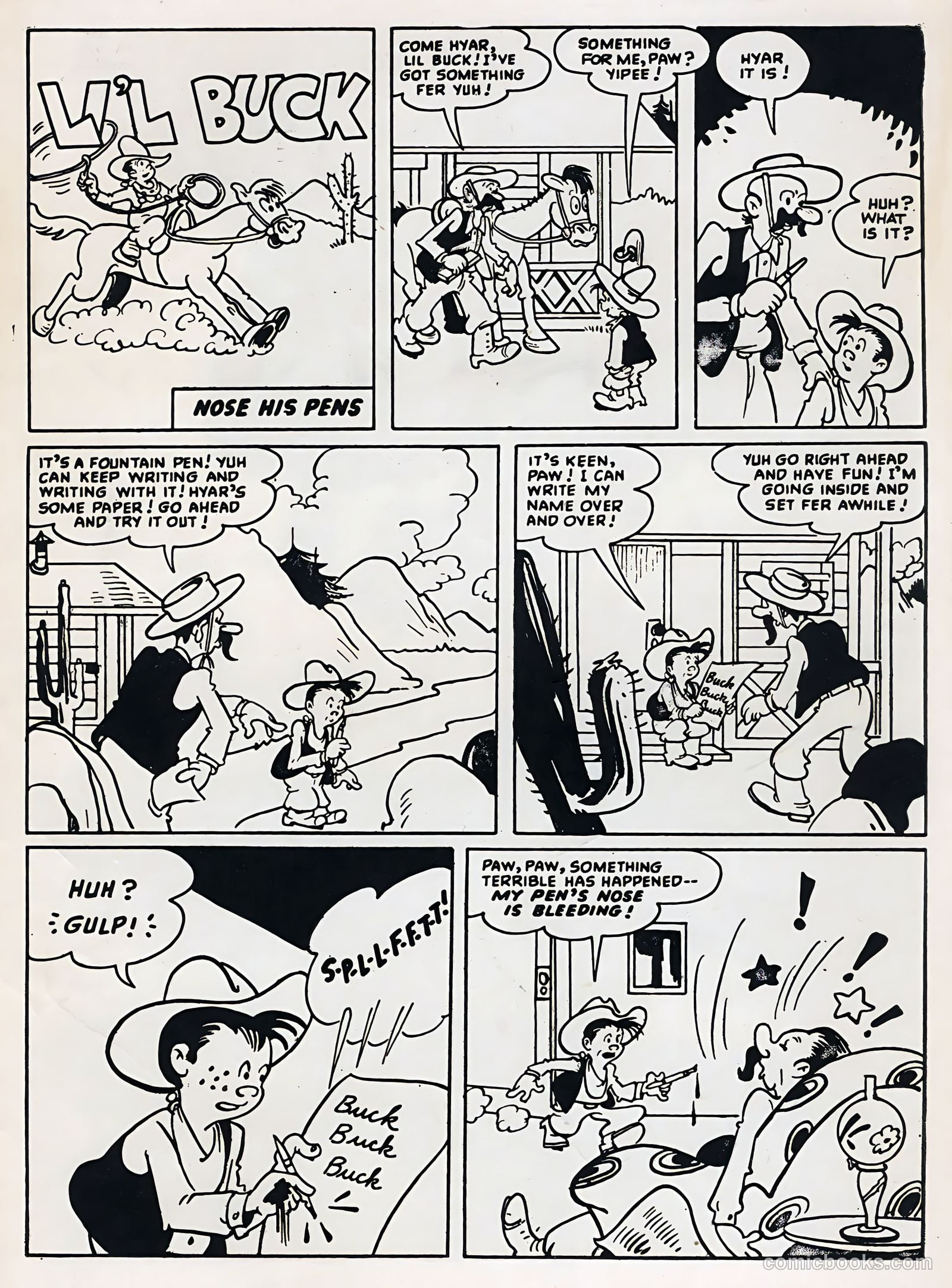 Tex Ritter Western #26 (1954) — page 35 of 36