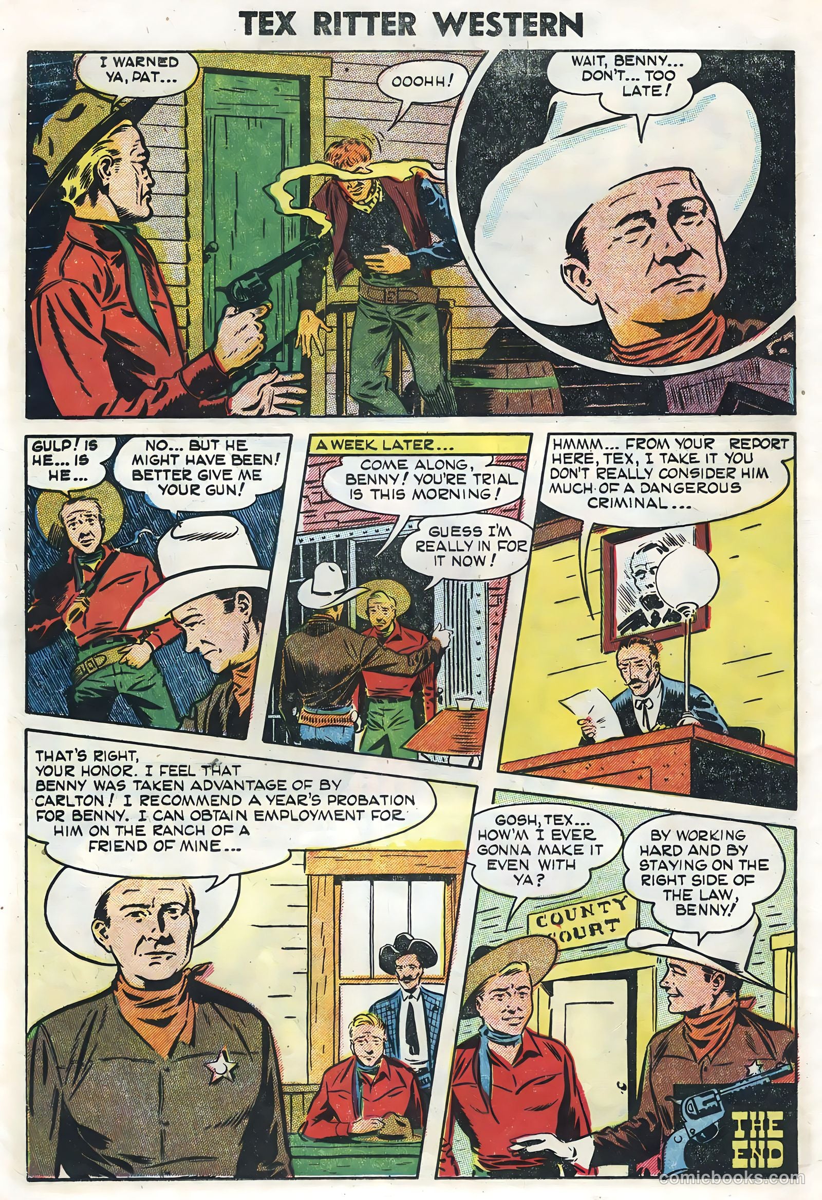 Tex Ritter Western #27 (1955) — page 12 of 36
