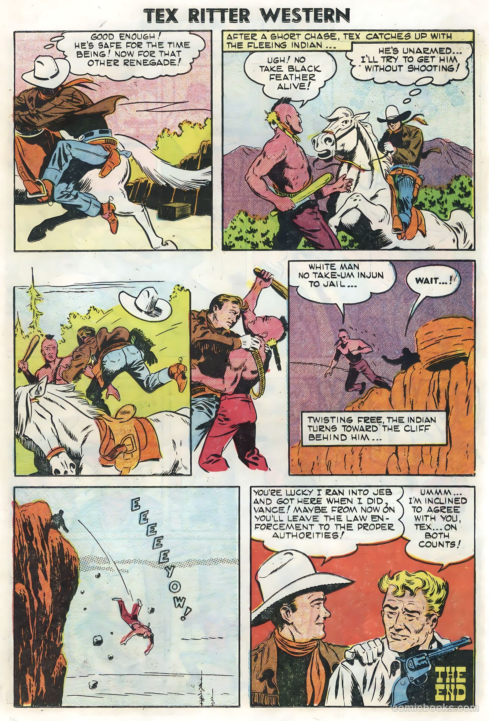 Tex Ritter Western #27 (1955) — page 23 of 36