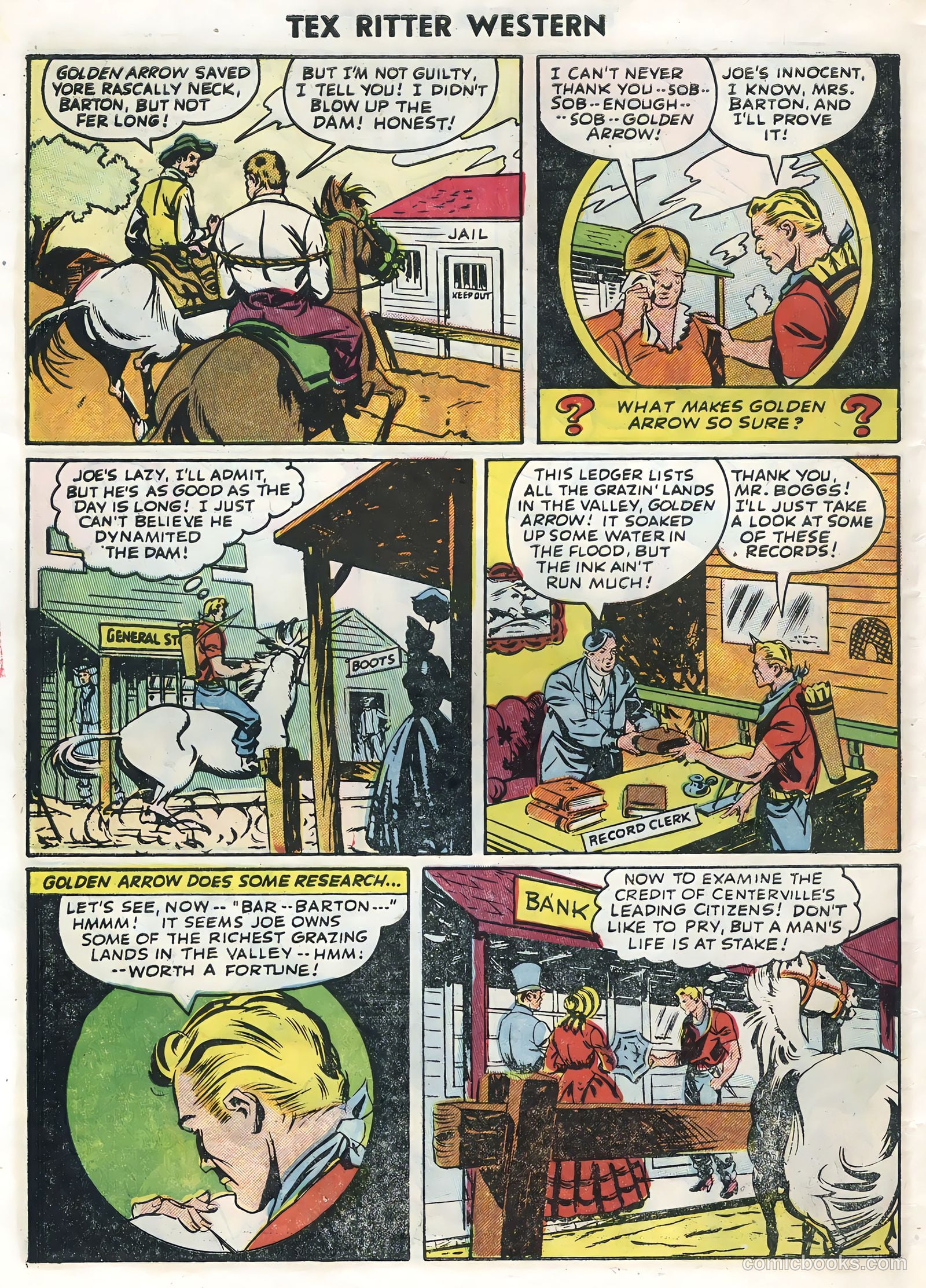 Tex Ritter Western #27 (1955) — page 30 of 36