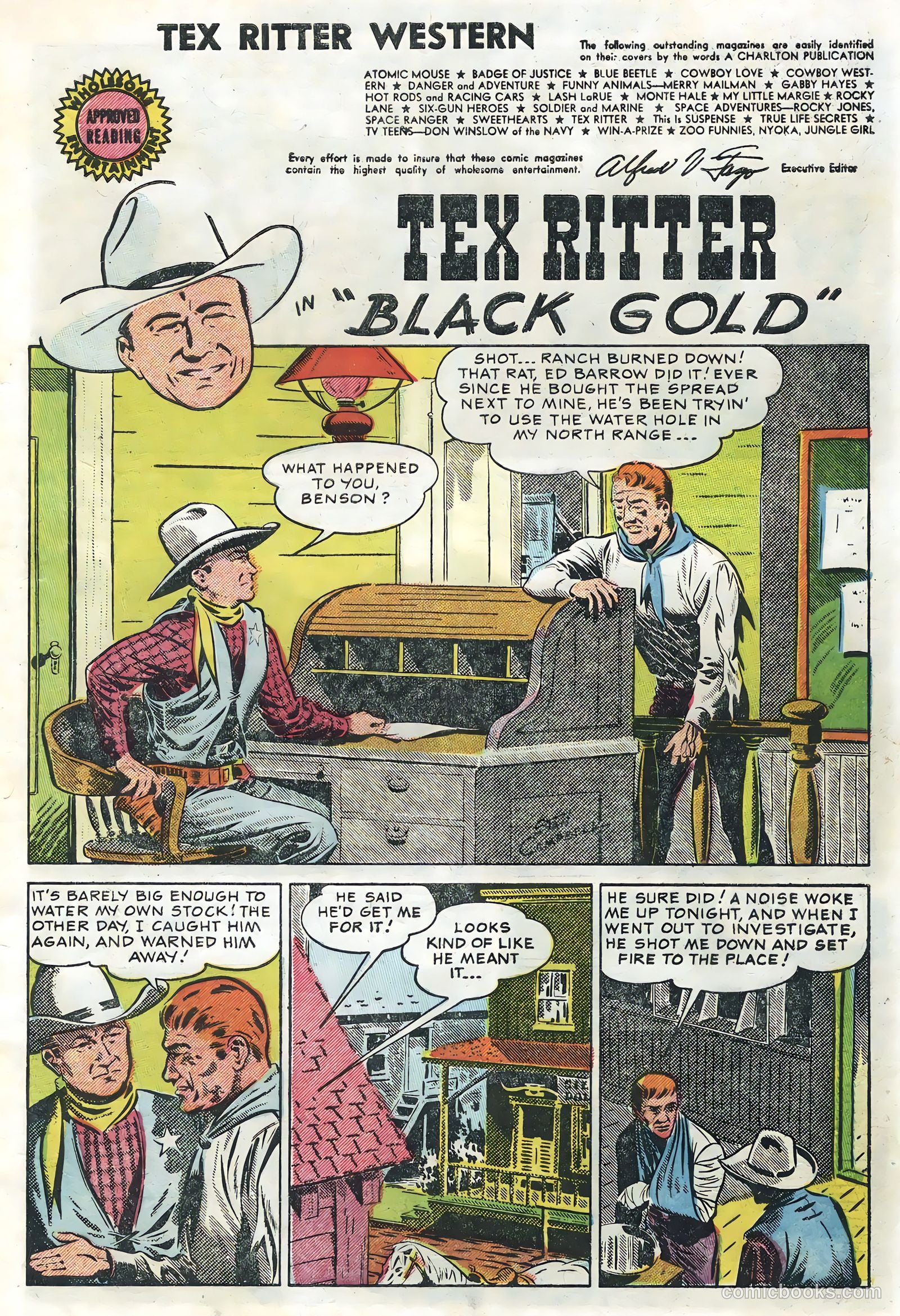 Tex Ritter Western #28 (1955) — page 3 of 36