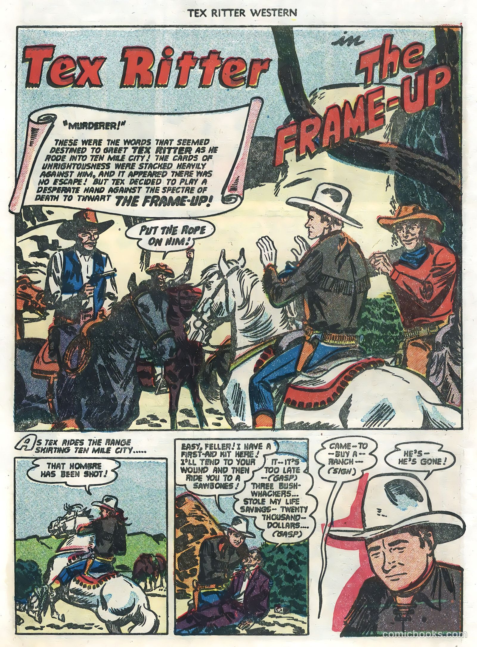 Tex Ritter Western #28 (1955) — page 8 of 36