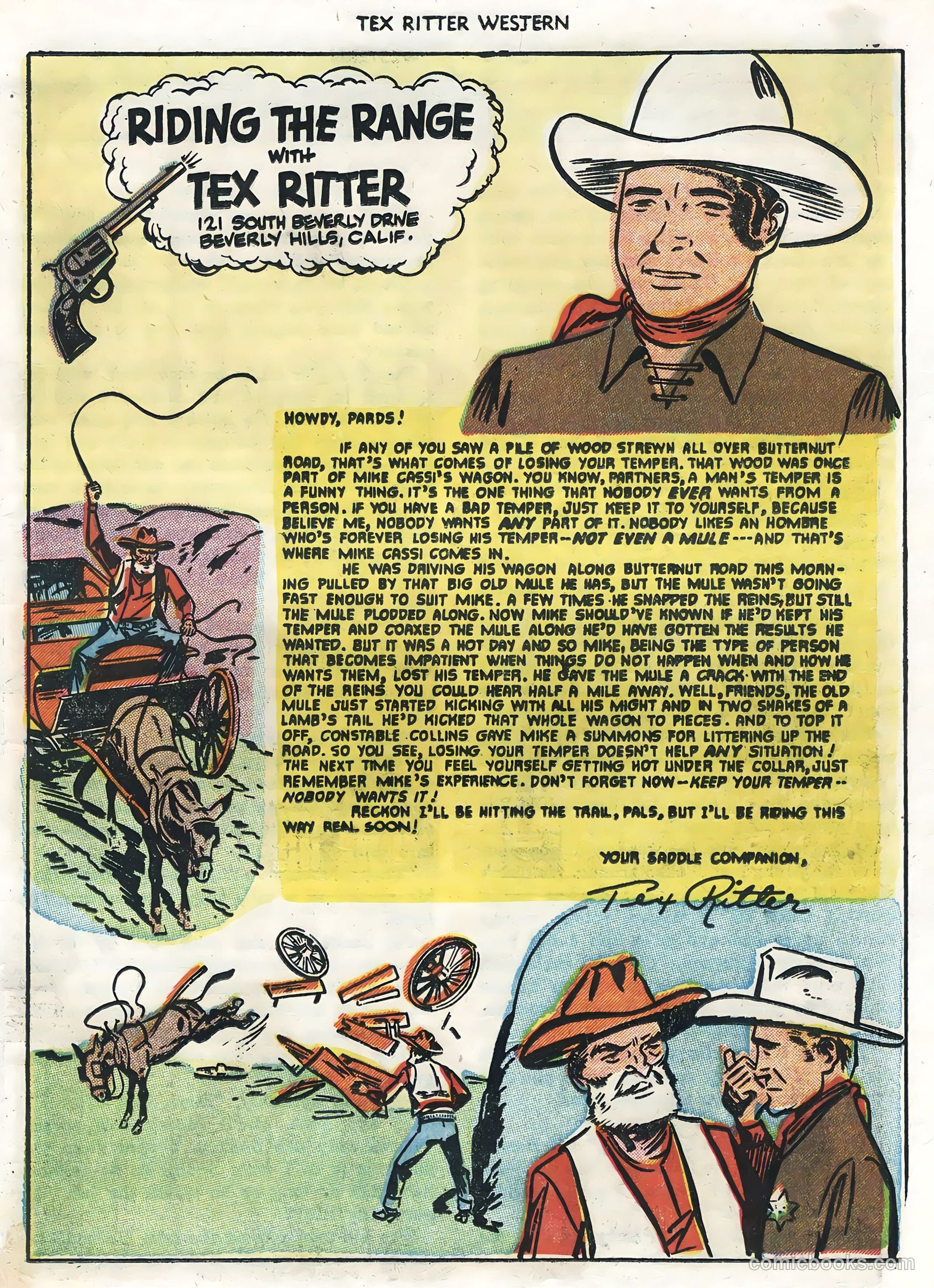 Tex Ritter Western #28 (1955) — page 15 of 36