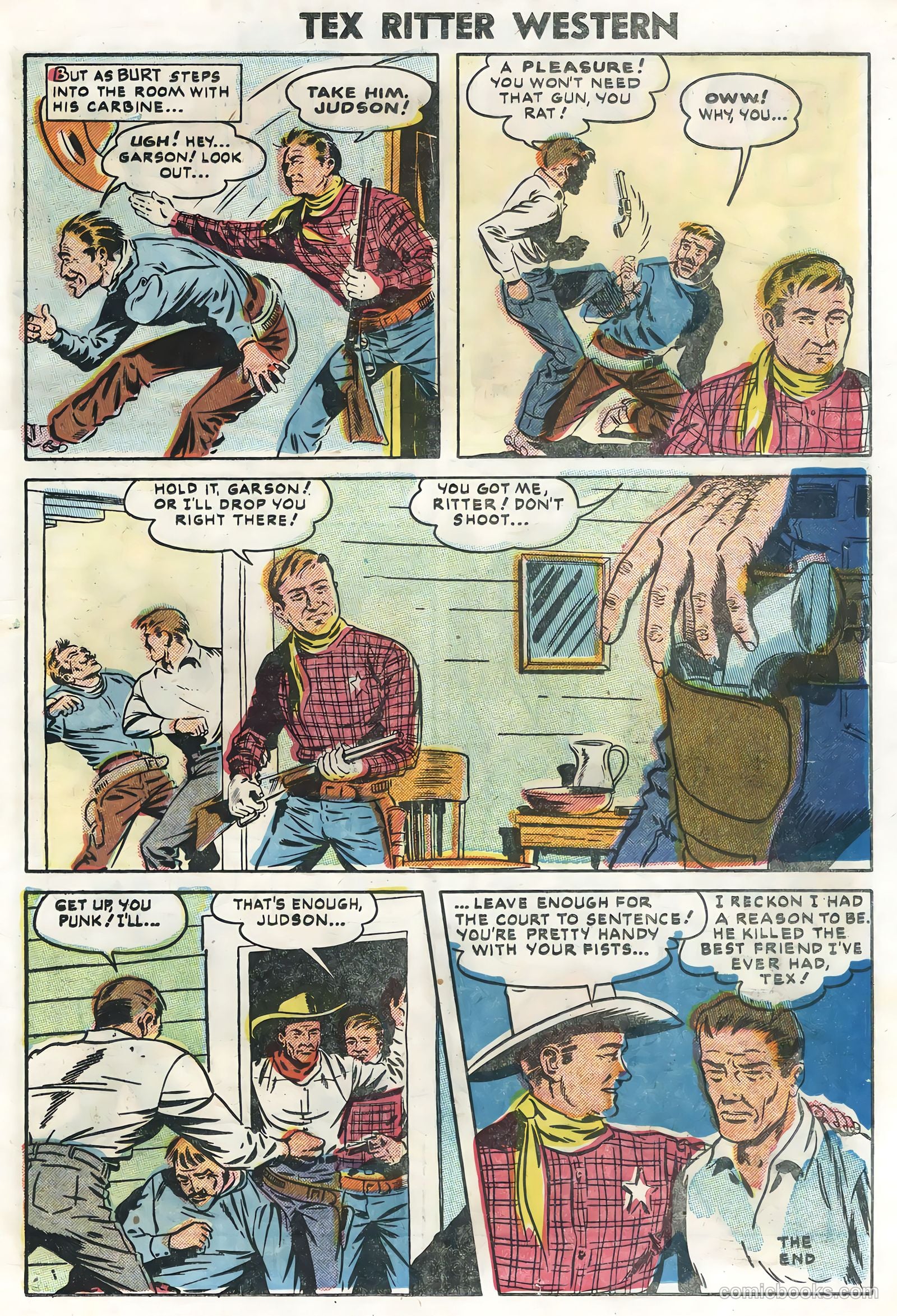 Tex Ritter Western #28 (1955) — page 23 of 36