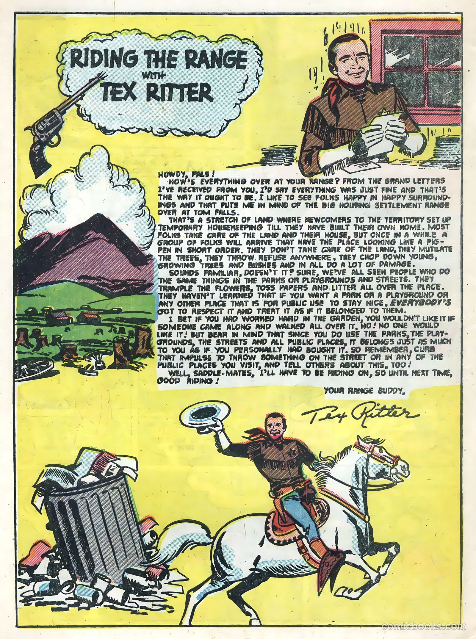 Tex Ritter Western #29 (1955) — page 10 of 36