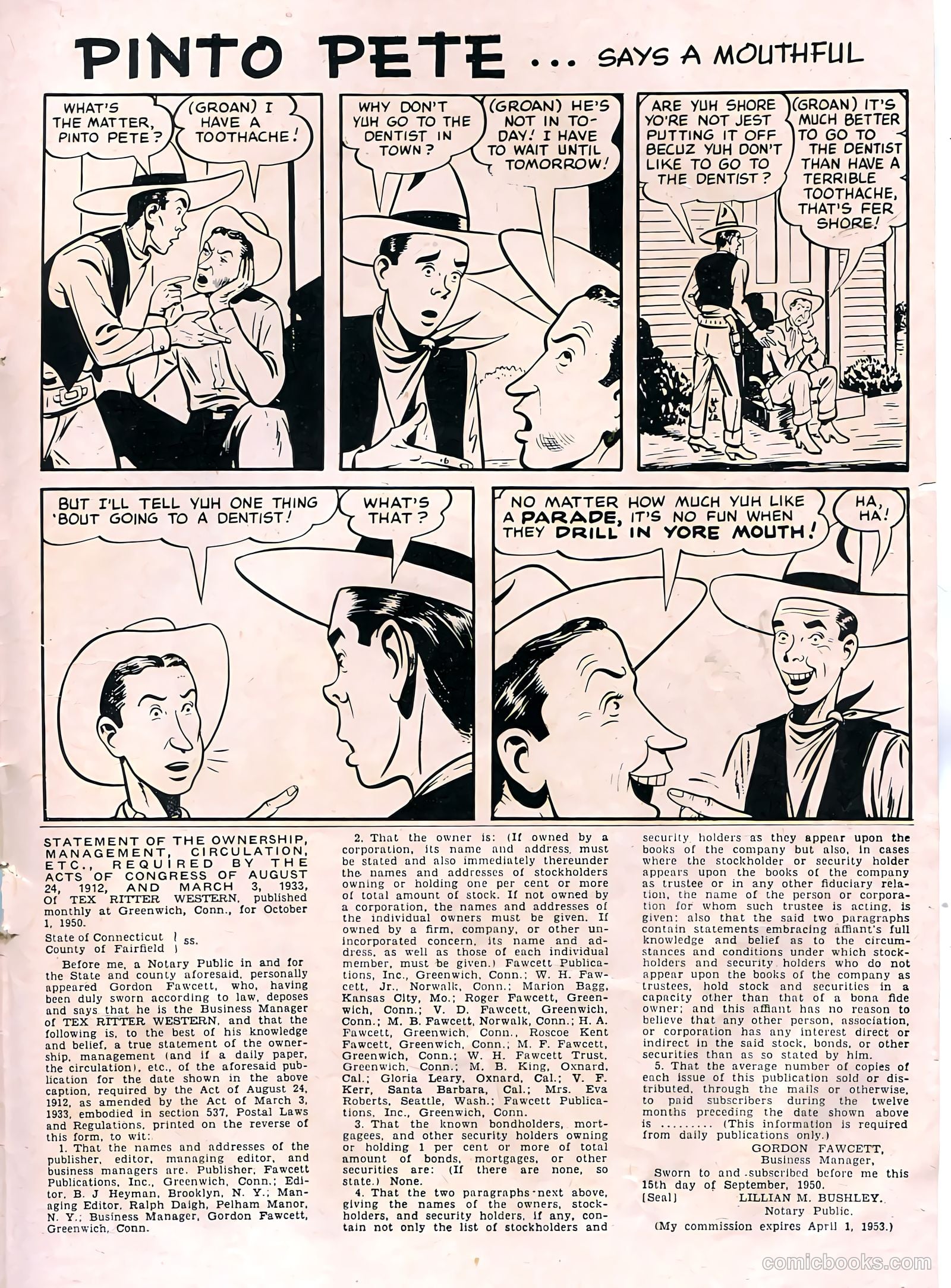 Tex Ritter Western #3 (1951) — page 35 of 36