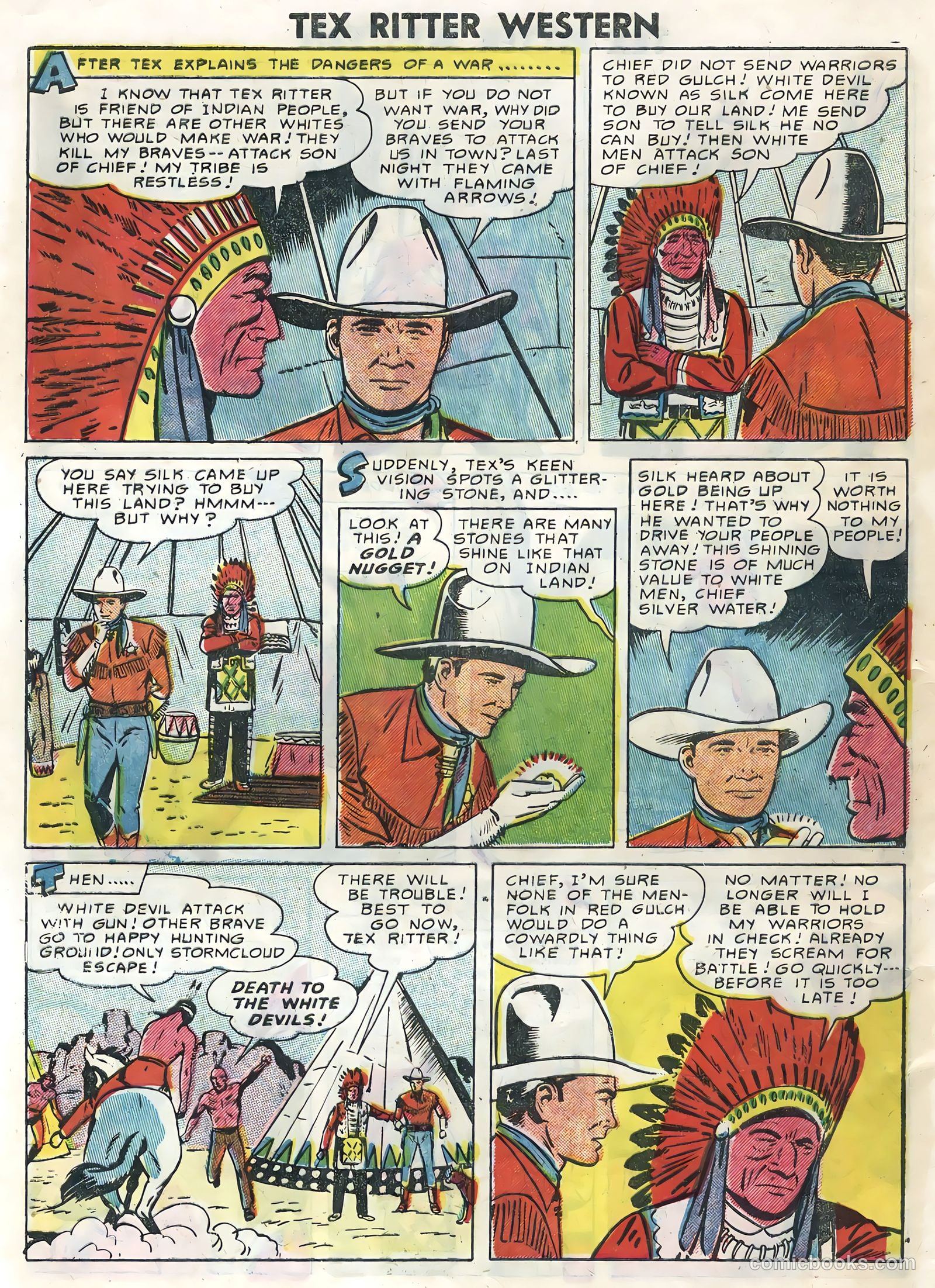 Tex Ritter Western #30 (1955) — page 8 of 36