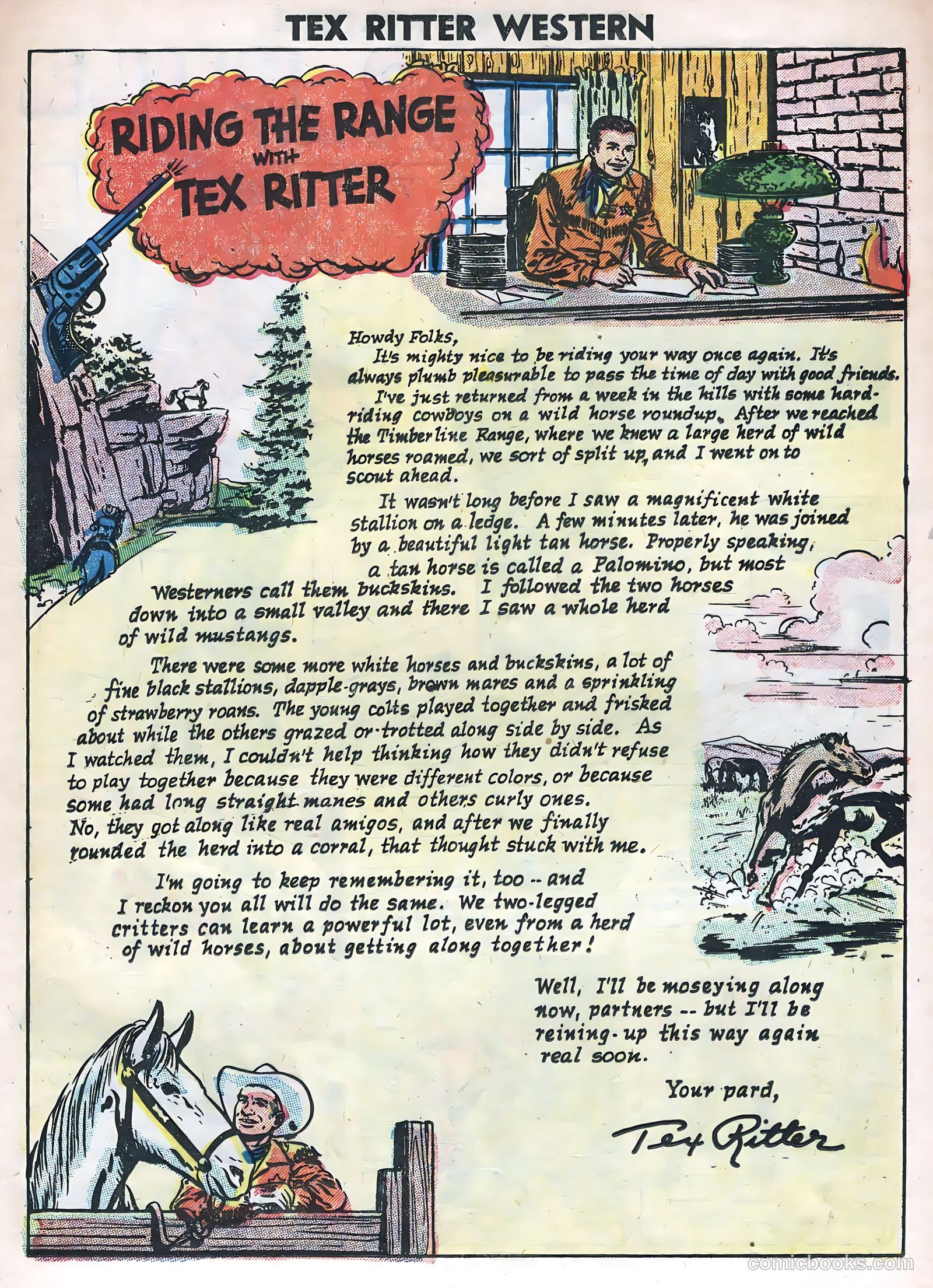 Tex Ritter Western #31 (1955) — page 13 of 36