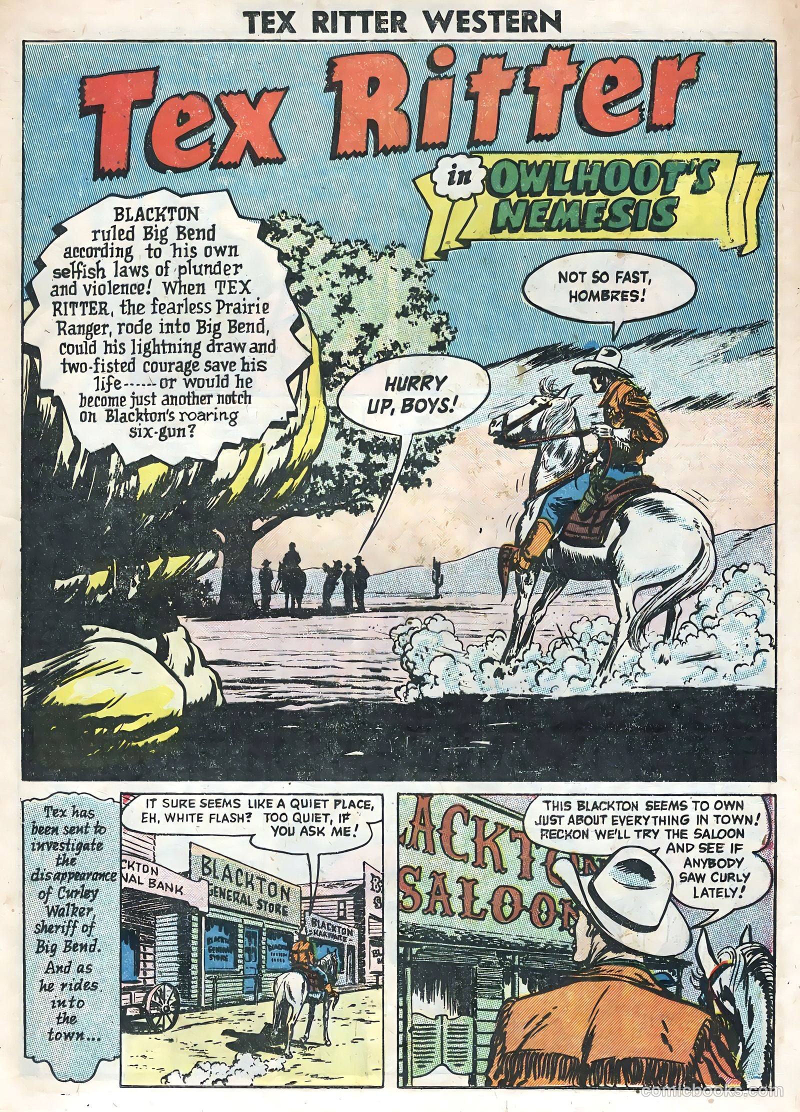 Tex Ritter Western #31 (1955) — page 21 of 36