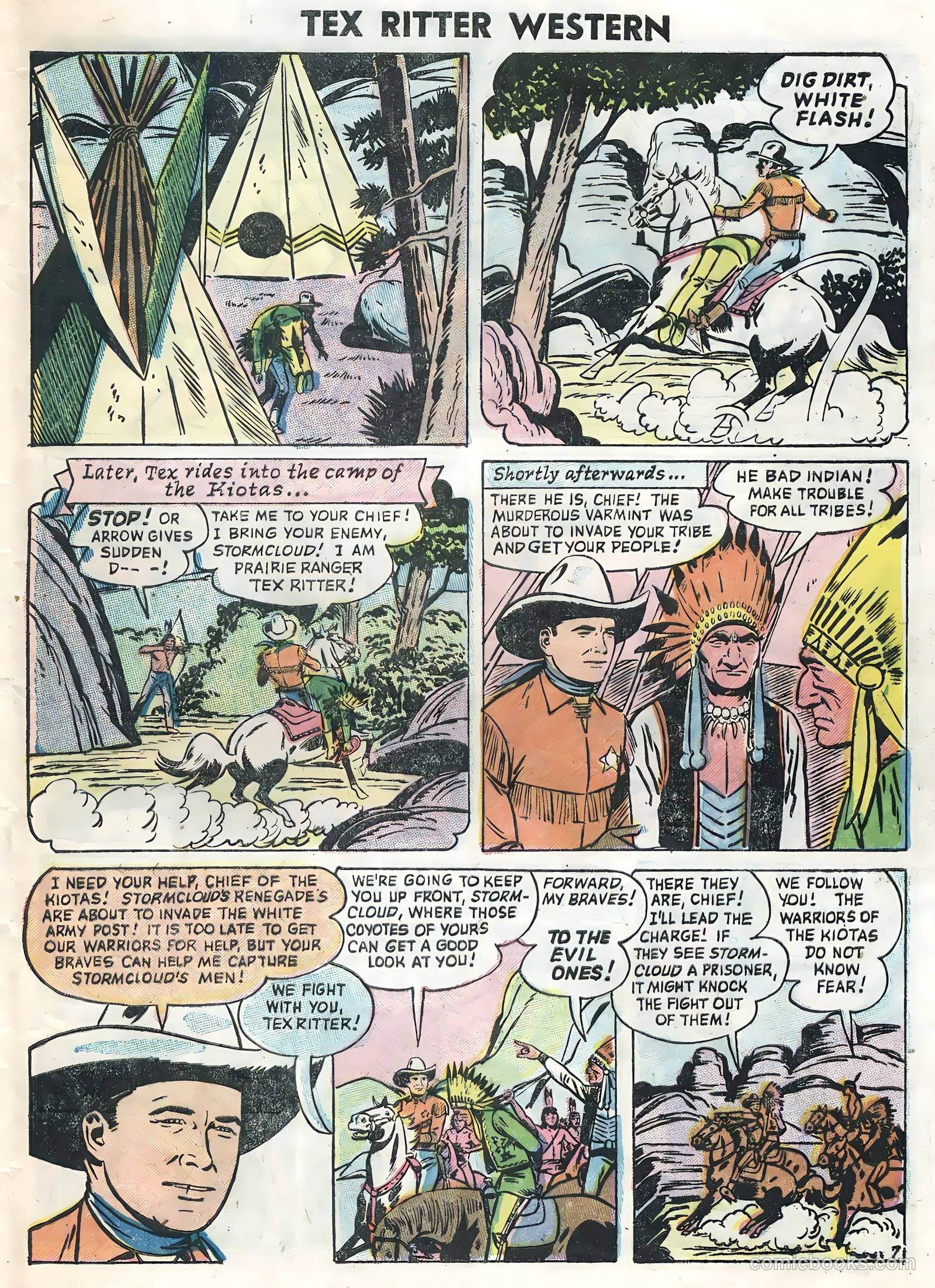 Tex Ritter Western #32 (1956) — page 9 of 36