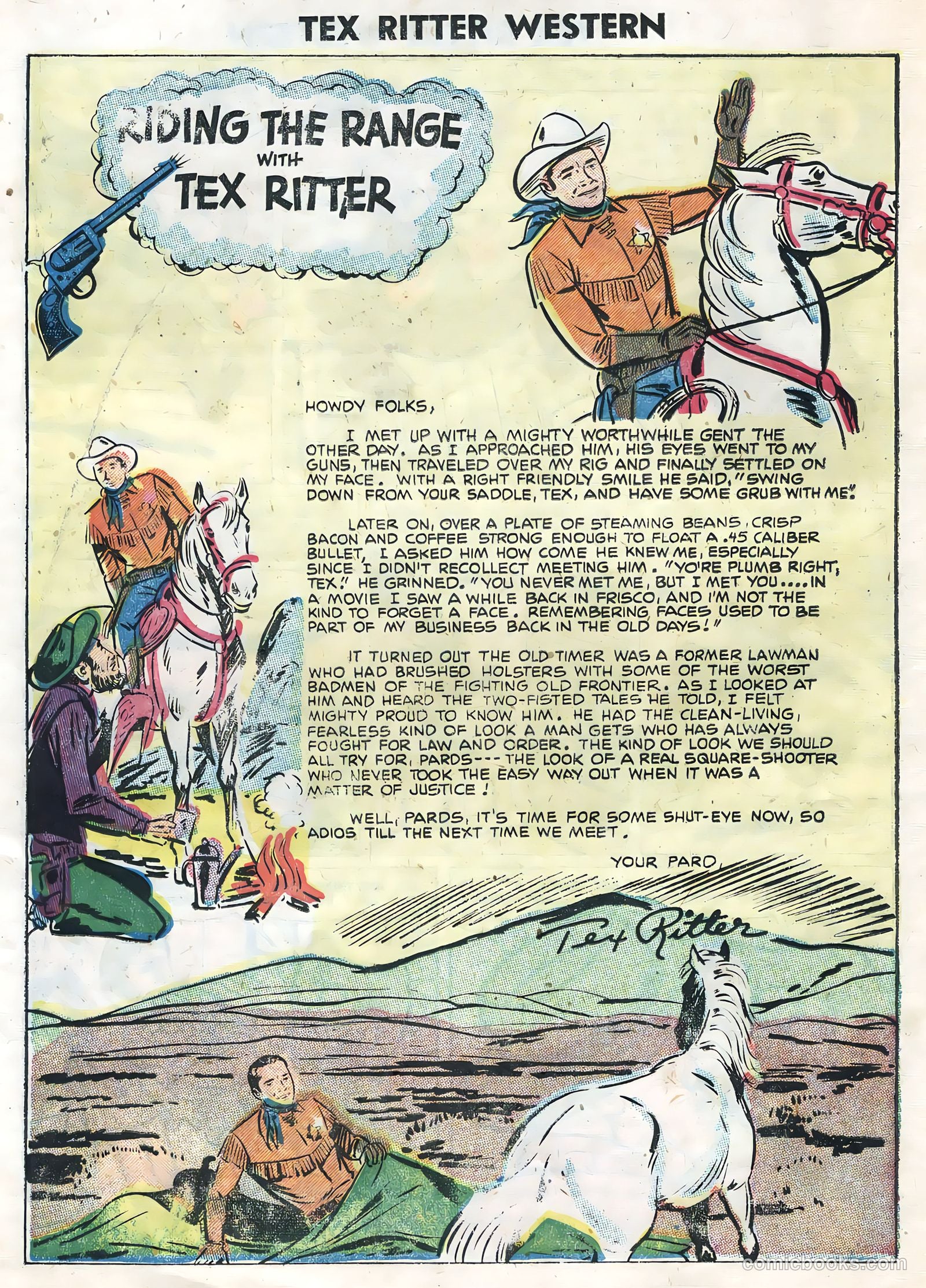 Tex Ritter Western #32 (1956) — page 18 of 36