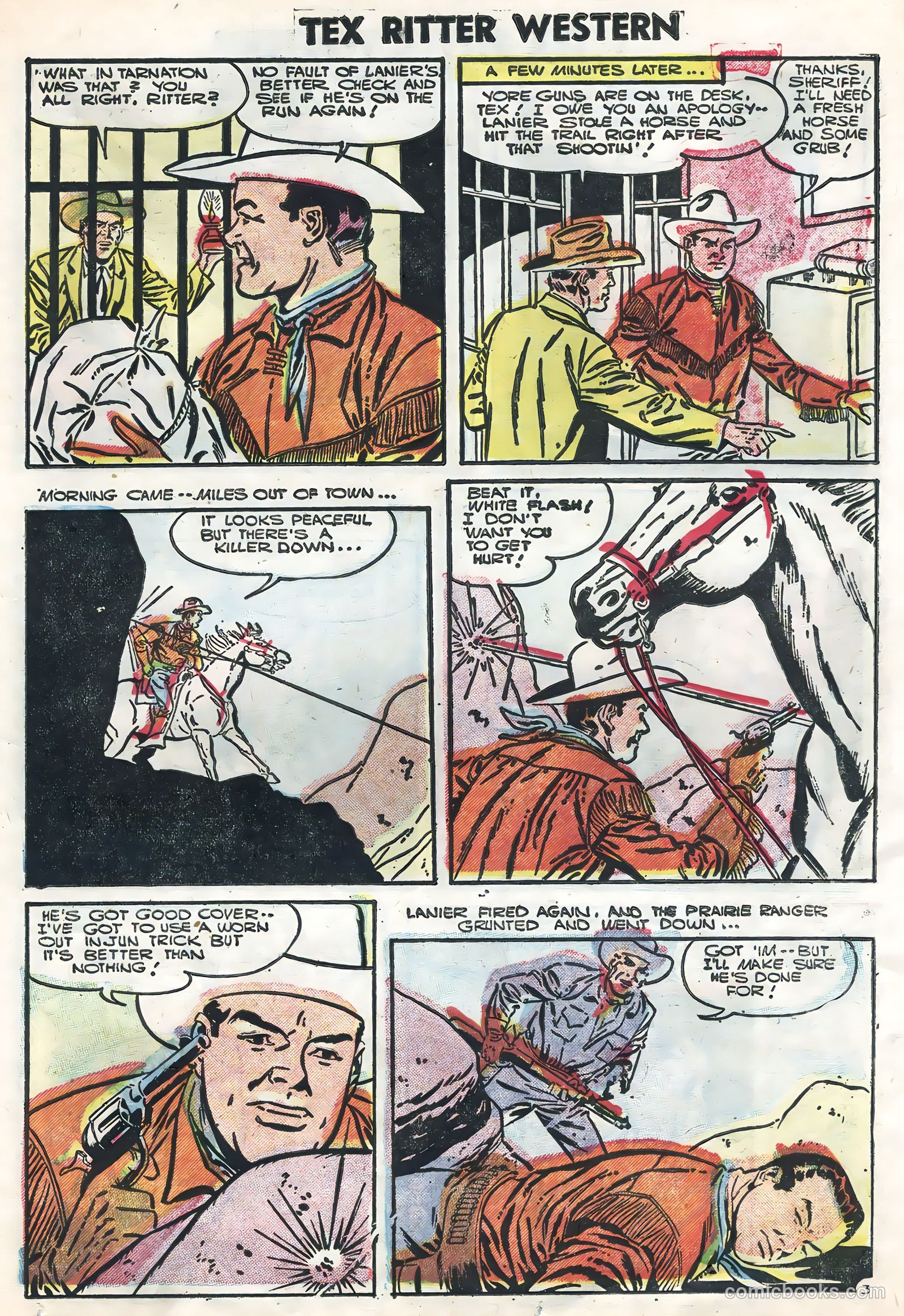 Tex Ritter Western #32 (1956) — page 23 of 36