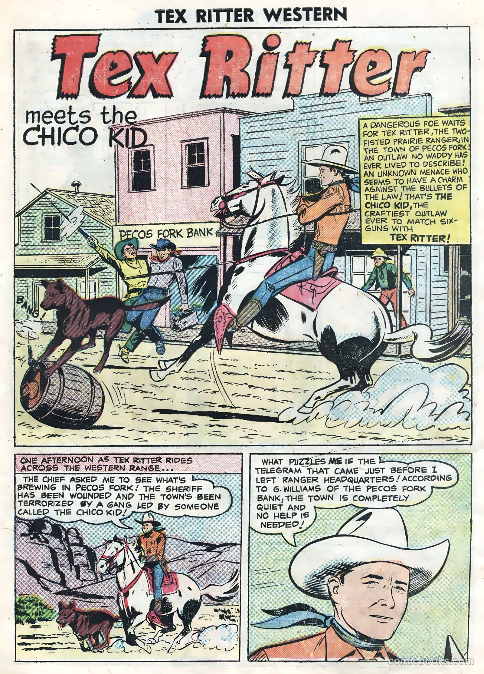 Tex Ritter Western #32 (1956) — page 27 of 36