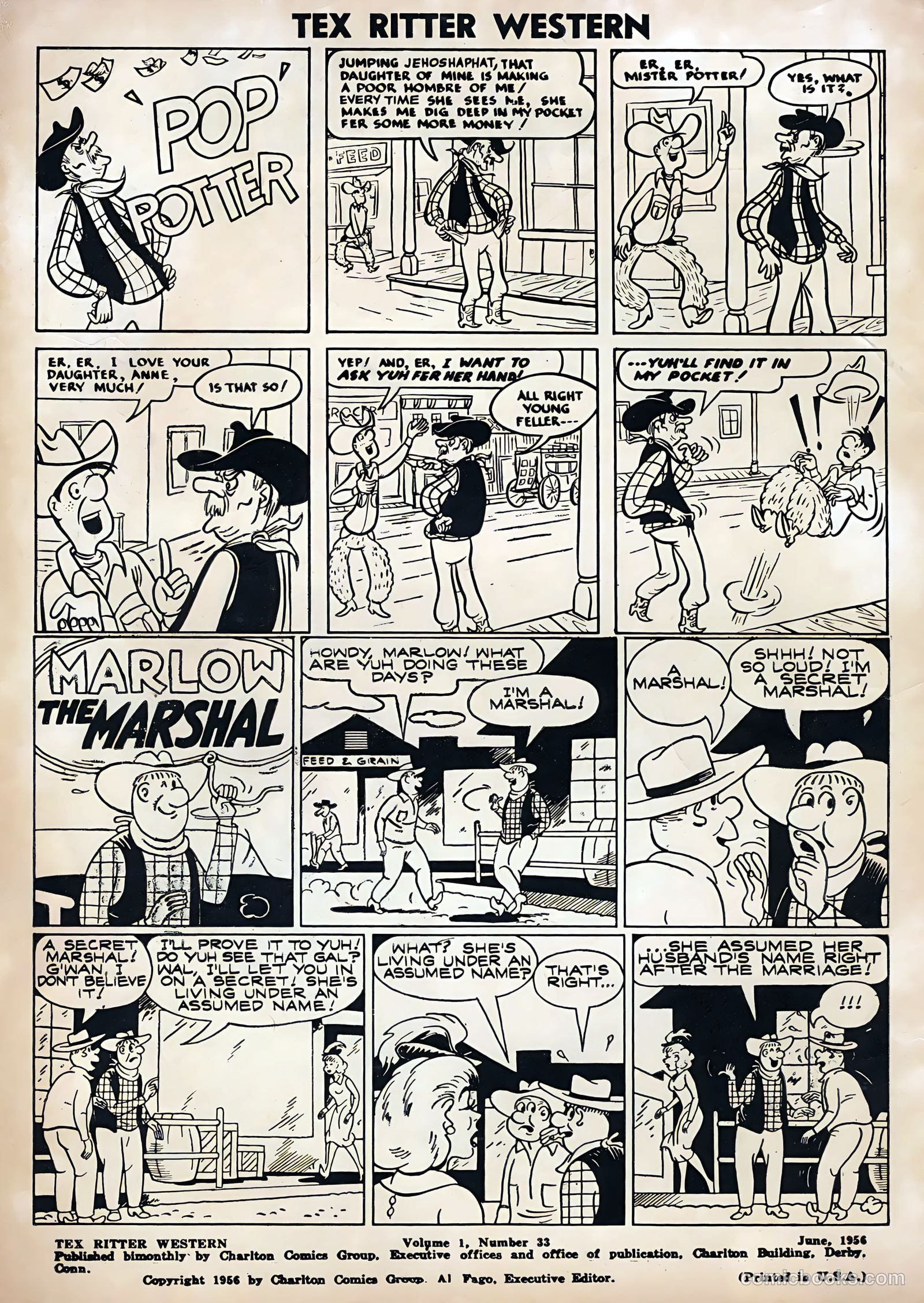 Tex Ritter Western #33 (1956) — page 2 of 36