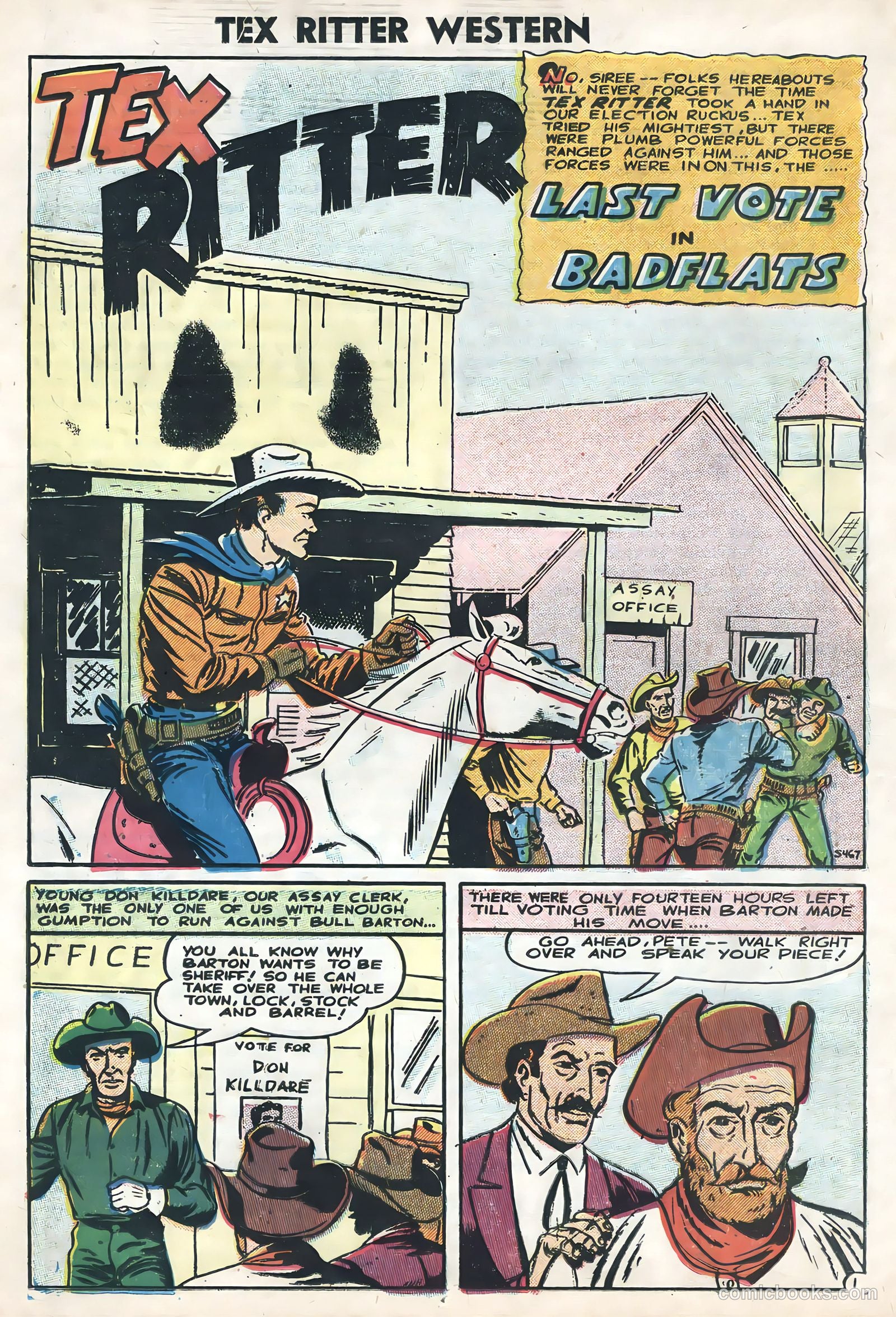 Tex Ritter Western #33 (1956) — page 18 of 36