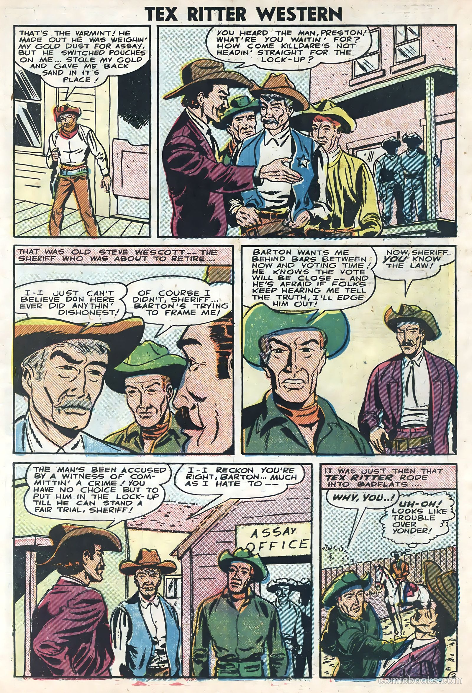 Tex Ritter Western #33 (1956) — page 19 of 36