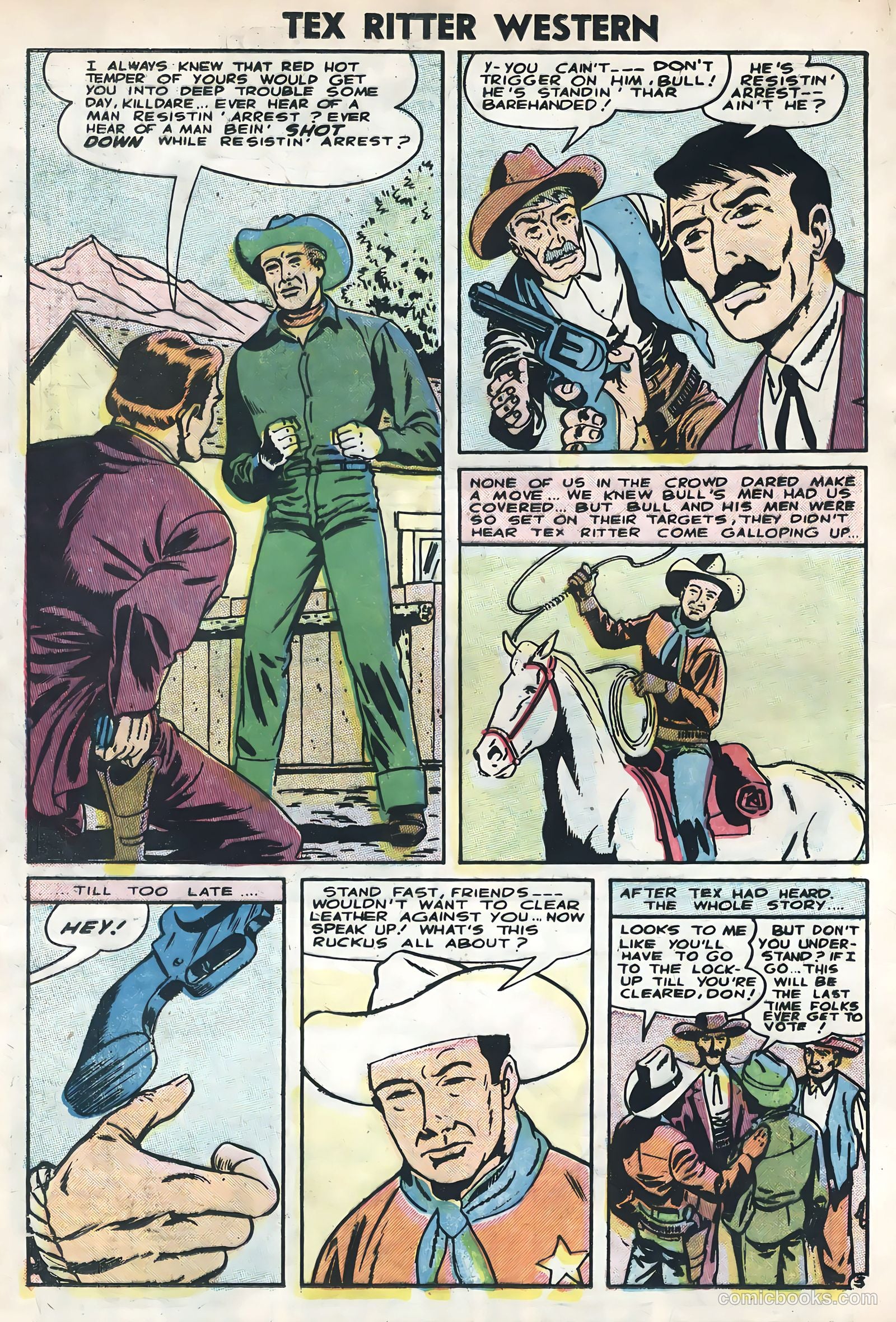 Tex Ritter Western #33 (1956) — page 20 of 36