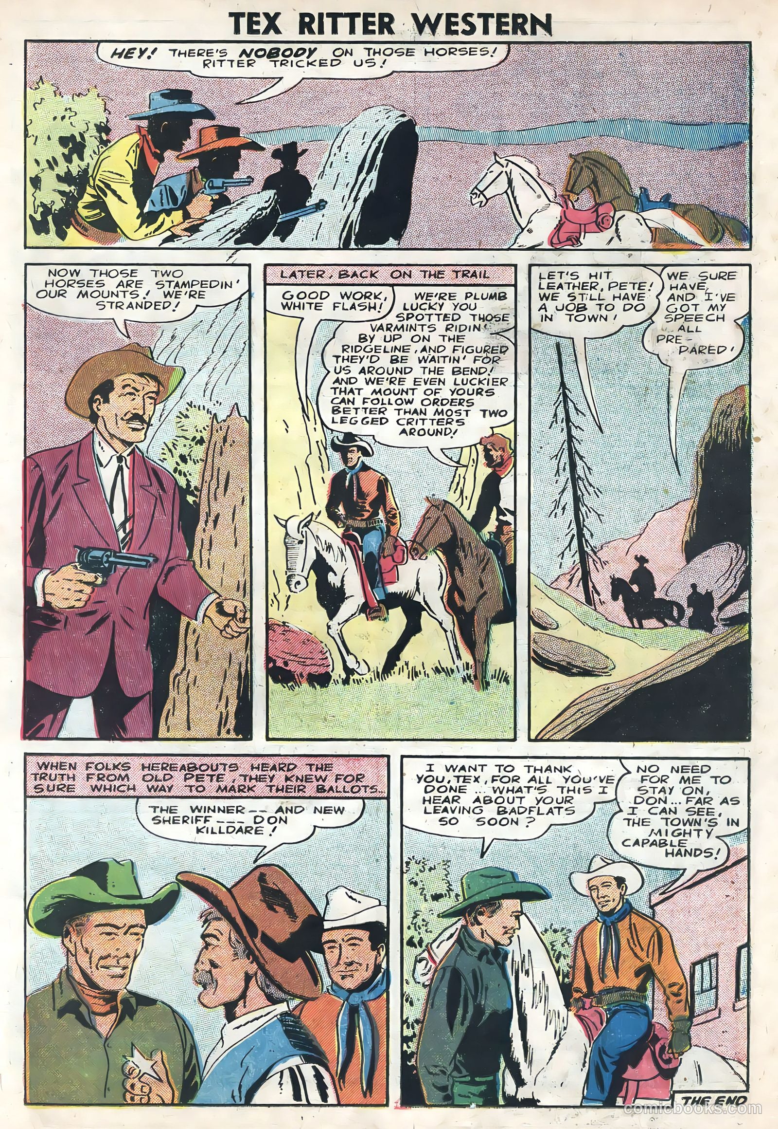 Tex Ritter Western #33 (1956) — page 23 of 36
