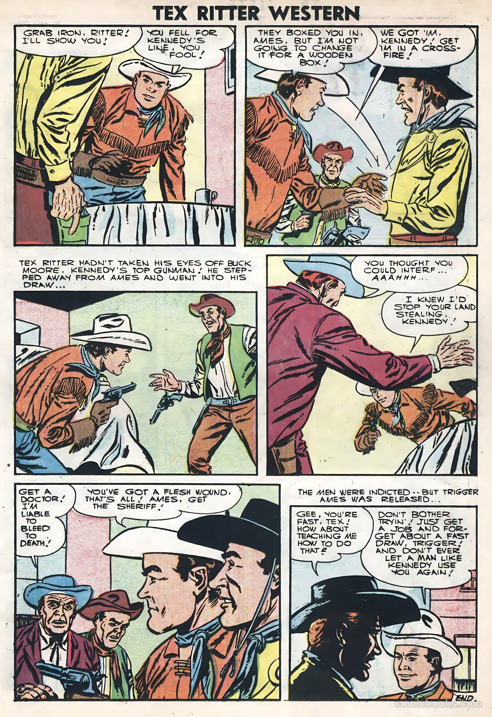 Tex Ritter Western #33 (1956) — page 25 of 36