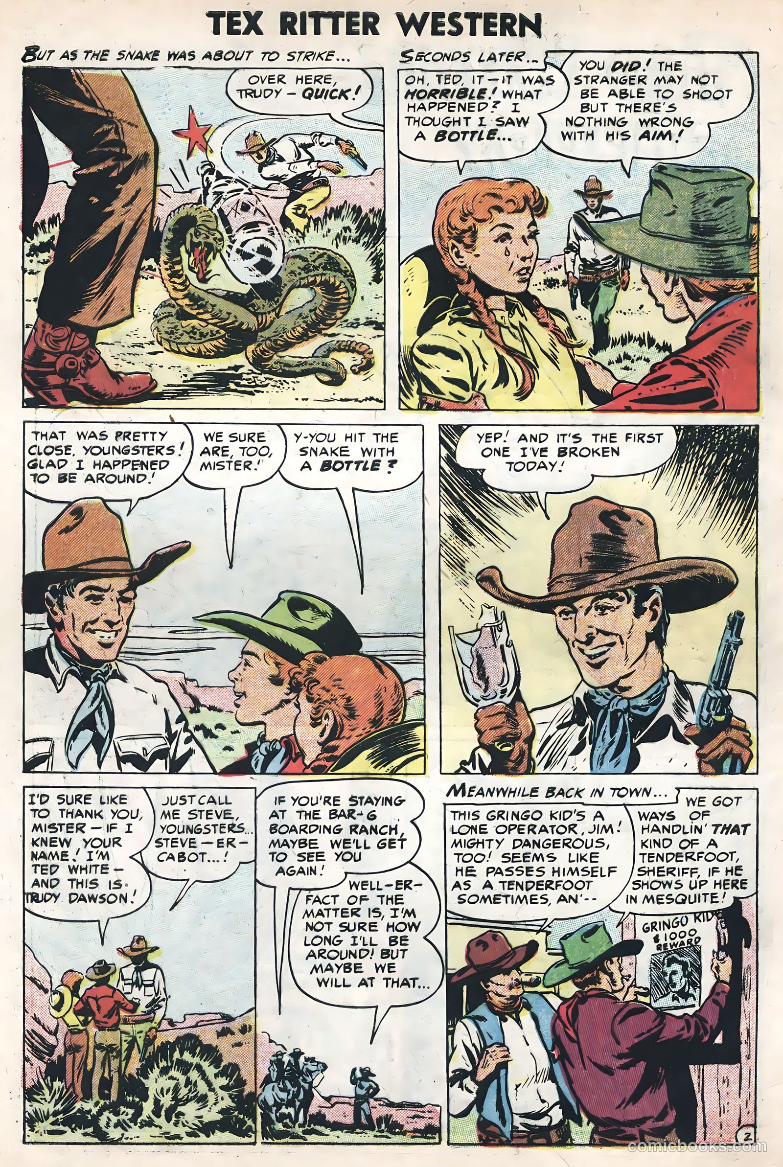Tex Ritter Western #33 (1956) — page 28 of 36
