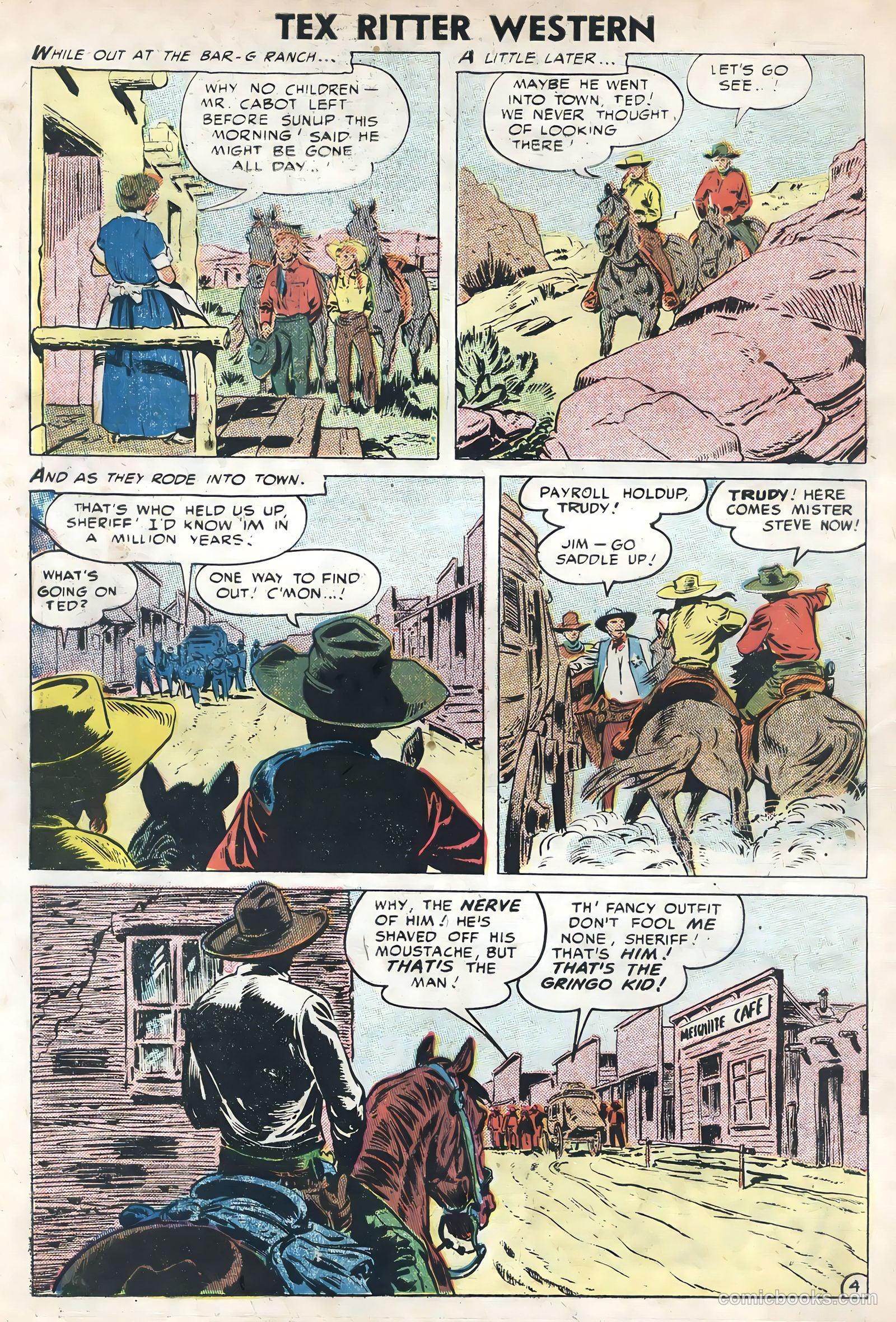 Tex Ritter Western #33 (1956) — page 30 of 36