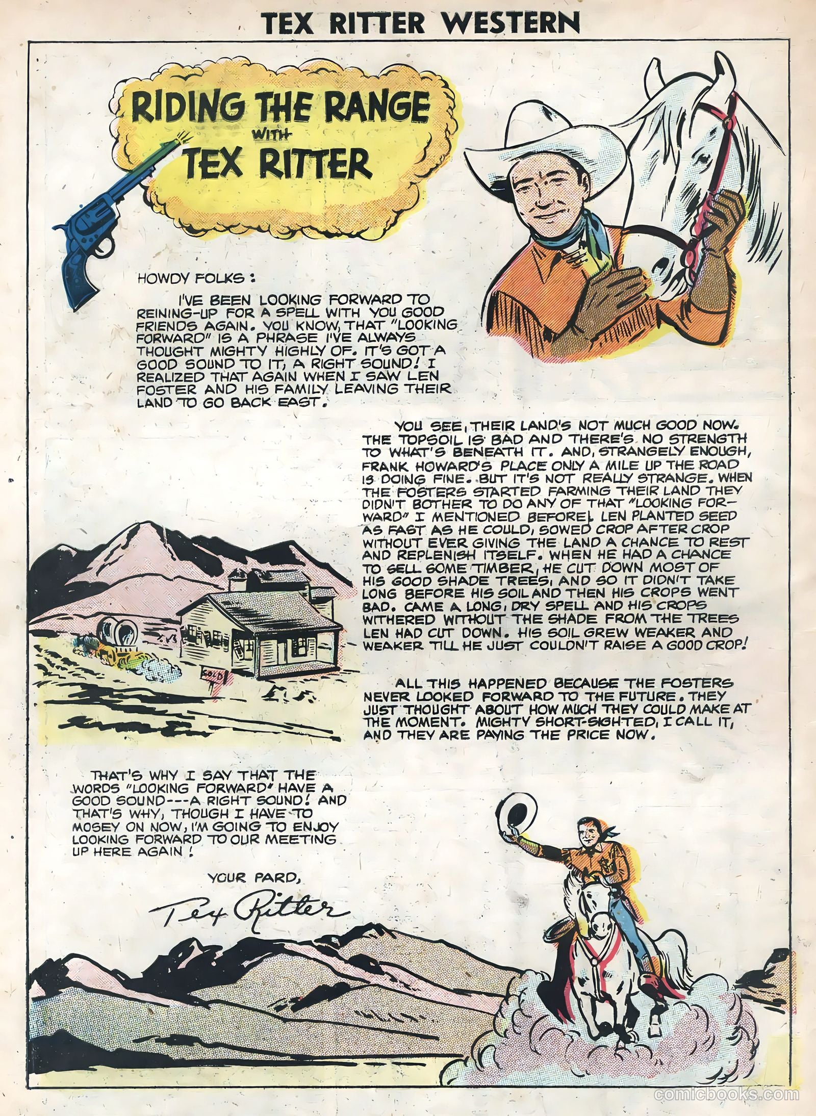 Tex Ritter Western #33 (1956) — page 34 of 36