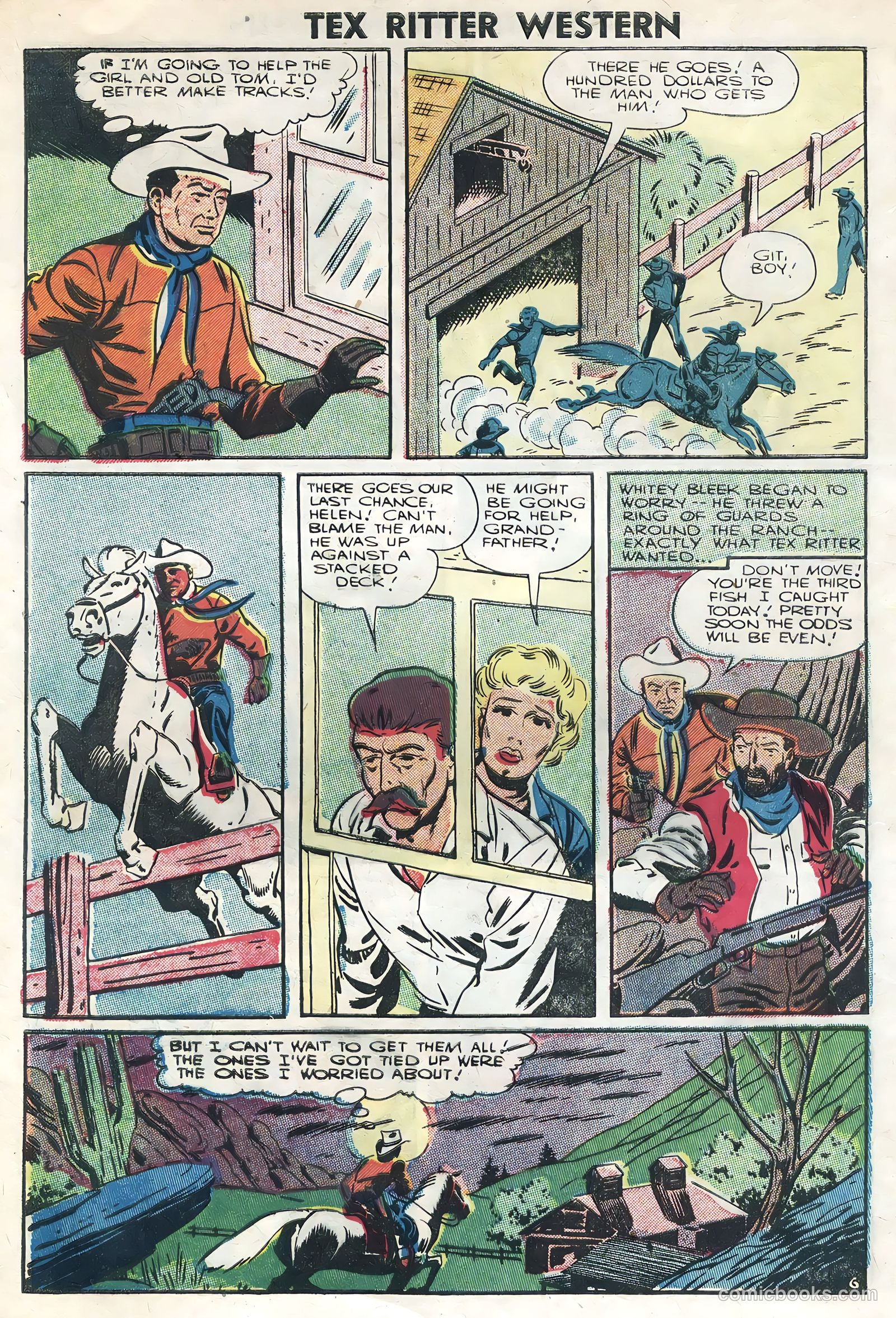 Tex Ritter Western #34 (1956) — page 8 of 36
