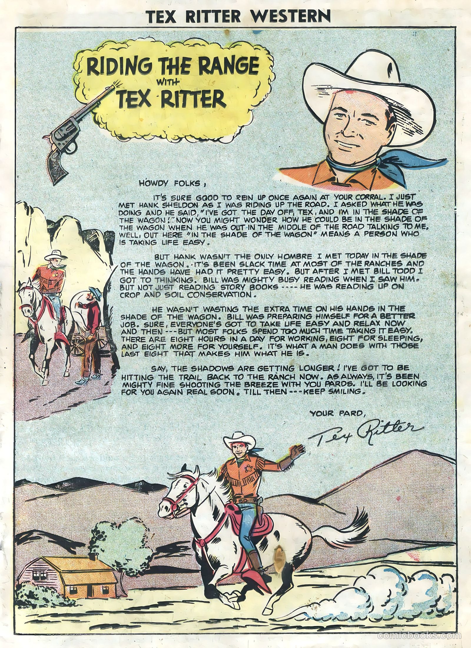 Tex Ritter Western #34 (1956) — page 15 of 36