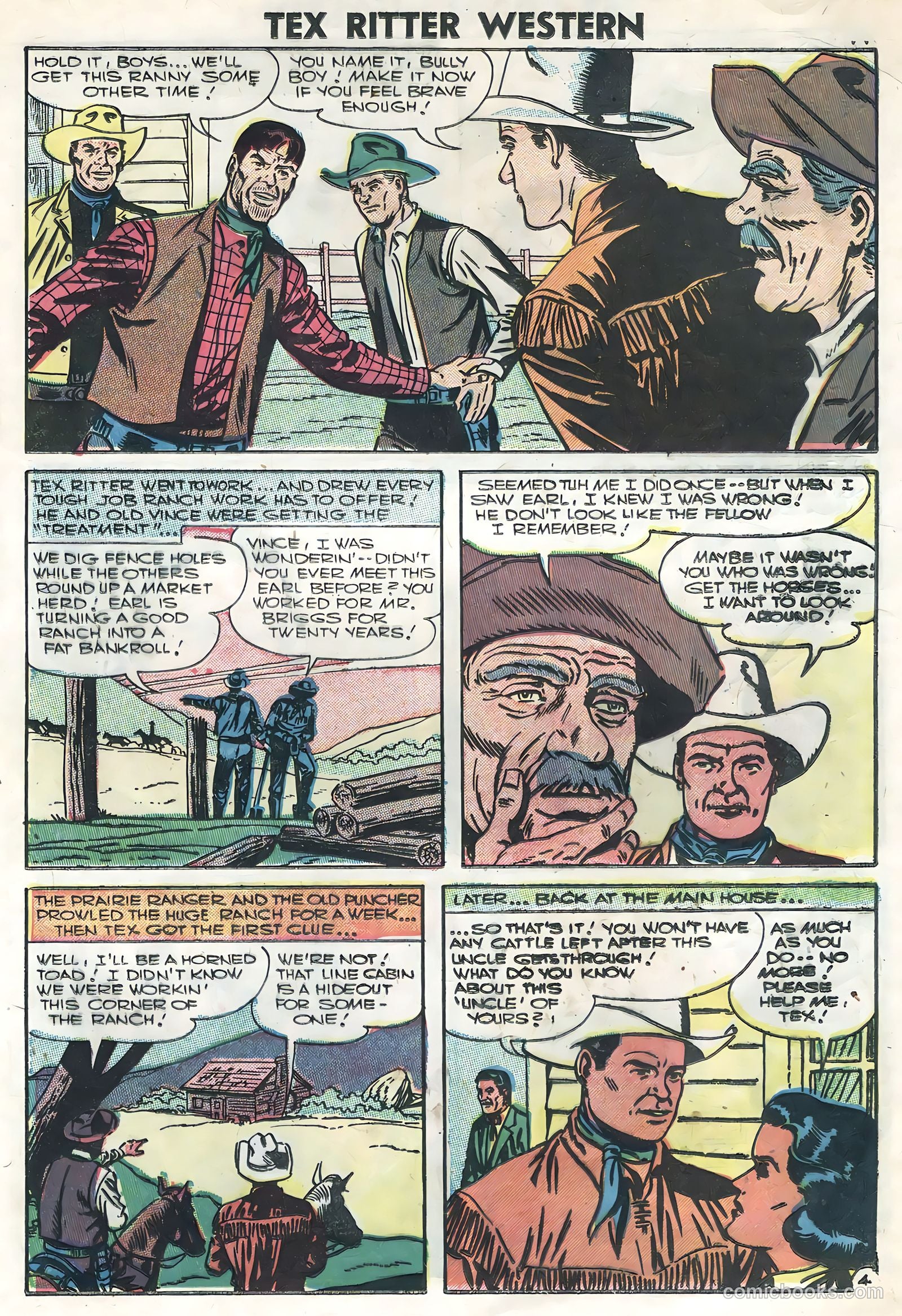 Tex Ritter Western #34 (1956) — page 21 of 36