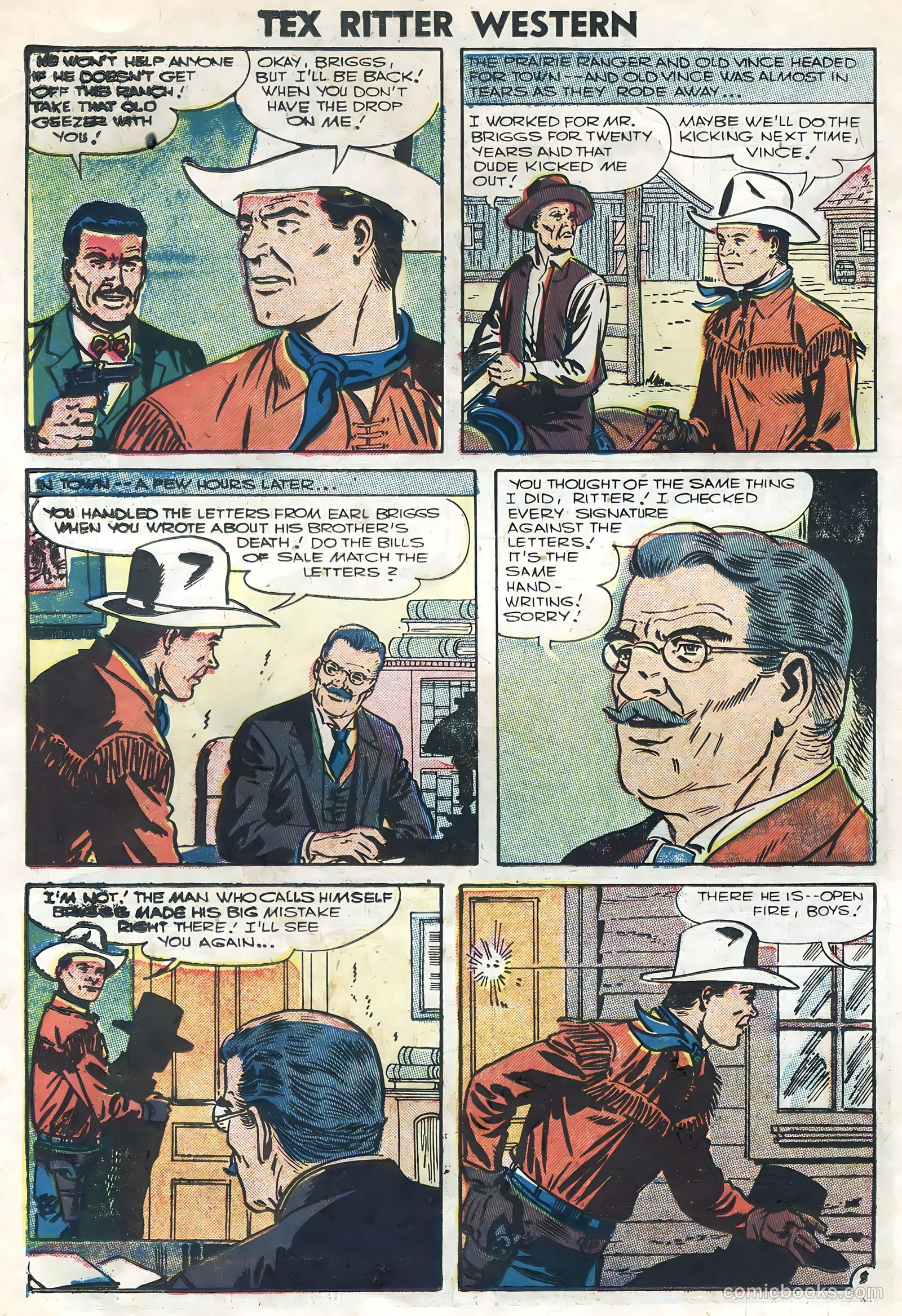 Tex Ritter Western #34 (1956) — page 22 of 36