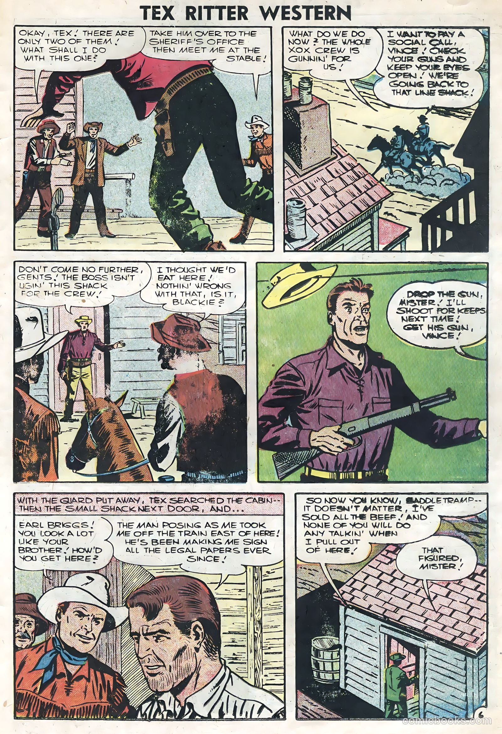 Tex Ritter Western #34 (1956) — page 23 of 36